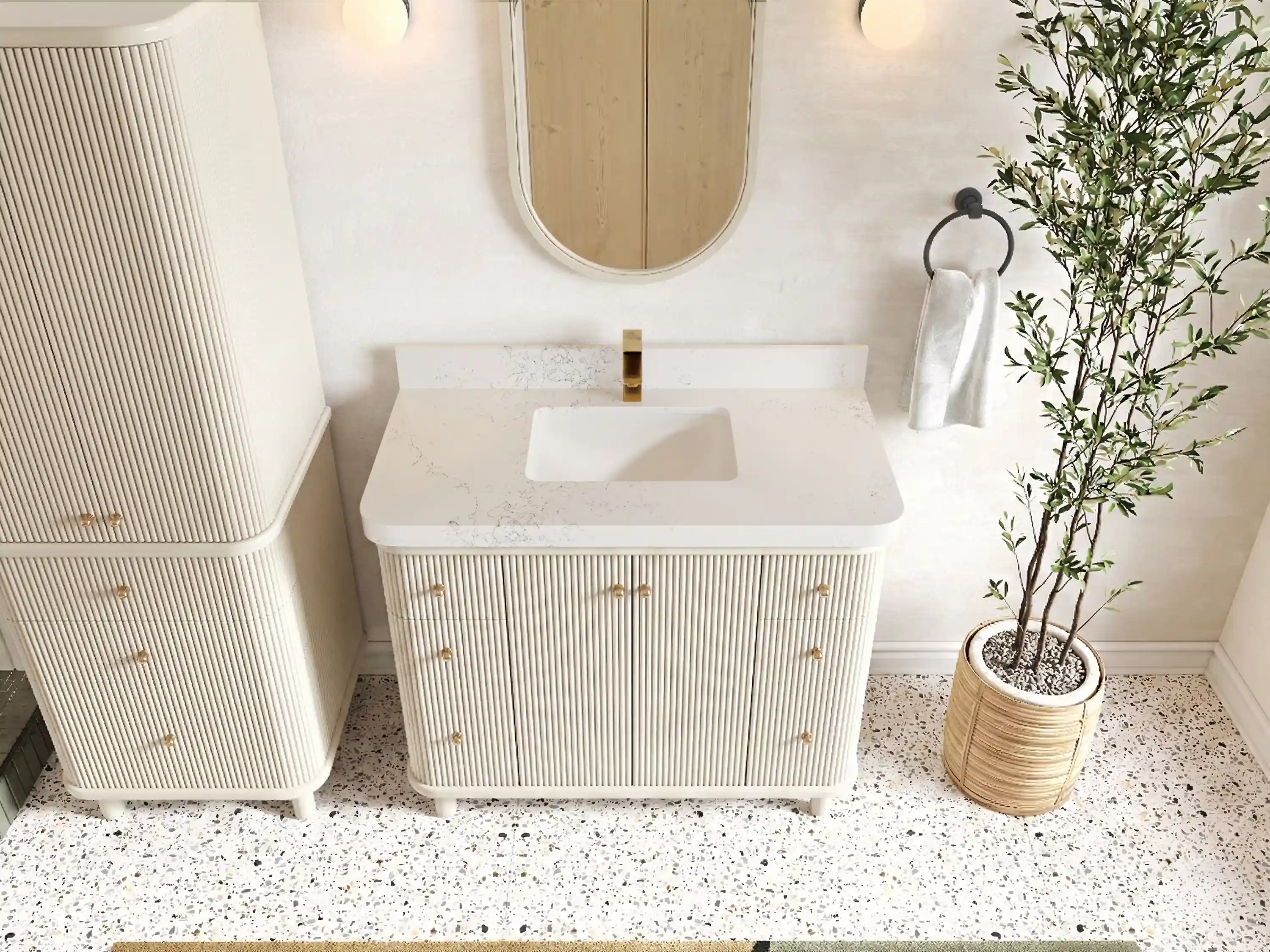 Miami 42 in. W x 22 in. D Single Sink Bathroom Vanity