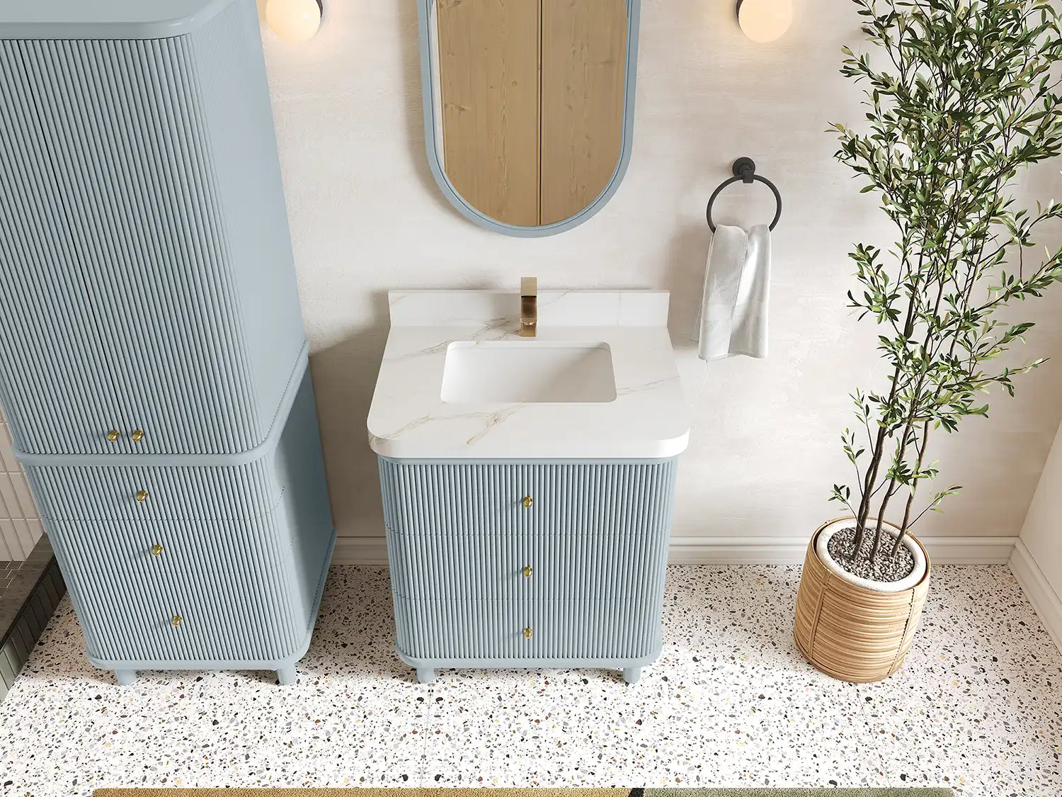 Miami 30 in. W x 22 in. D Single Sink Bathroom Vanity