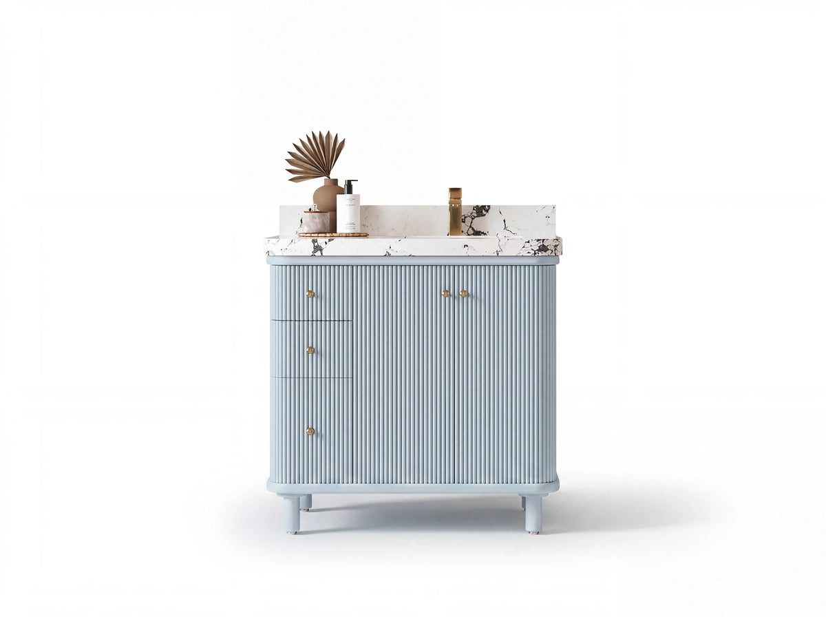 Miami 36 in. W x 22 in. D Right Offset Sink Bathroom Vanity