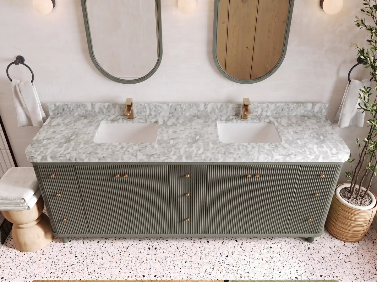 Miami 84 in. W x 22 in. D Double Sink Bathroom Vanity