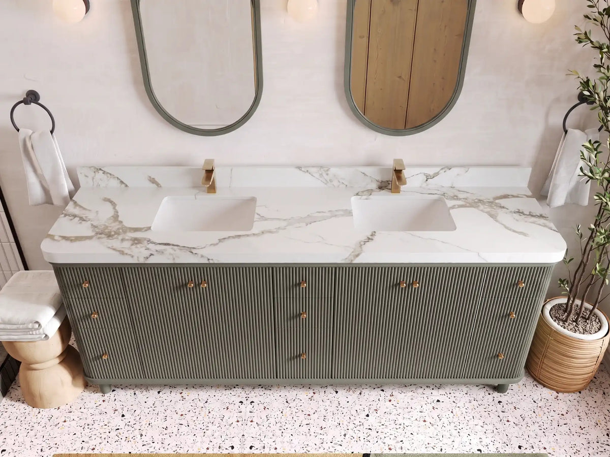 Miami 84 in. W x 22 in. D Double Sink Bathroom Vanity
