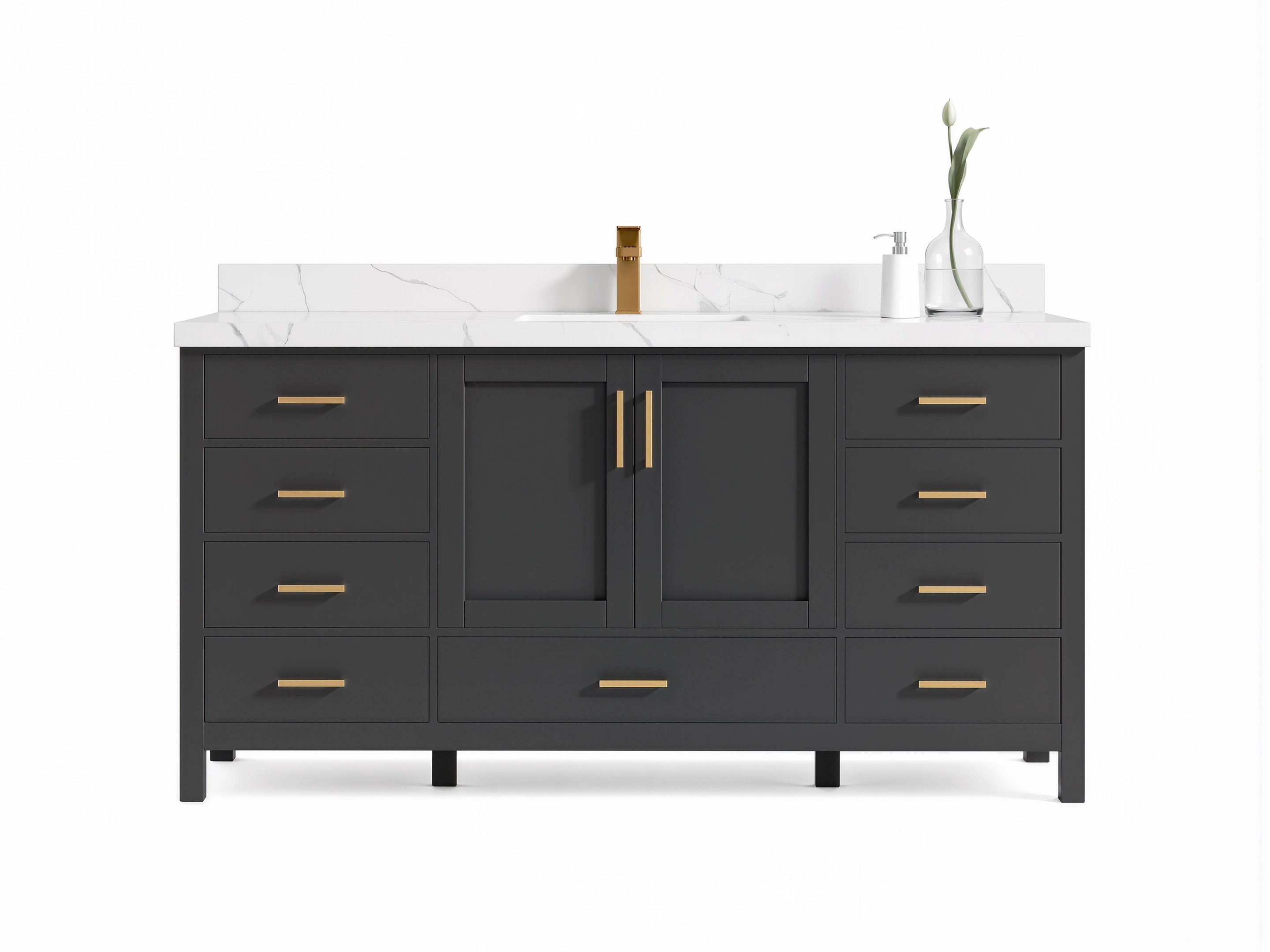 Malibu 72 in. W x 22 in. D Single Sink Bathroom Vanity