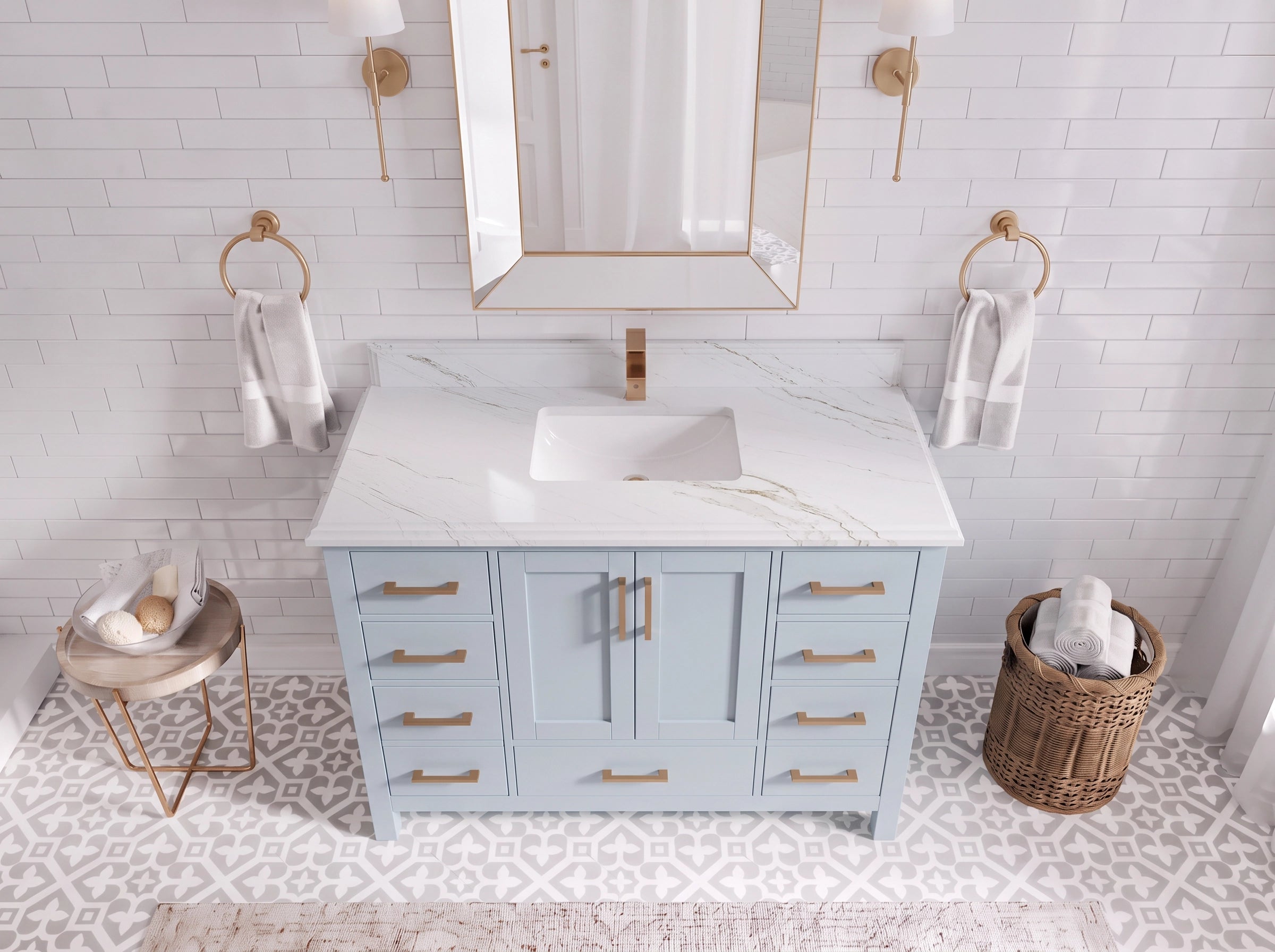 Malibu 48 in. W x 22 in. D Single Sink Bathroom Vanity