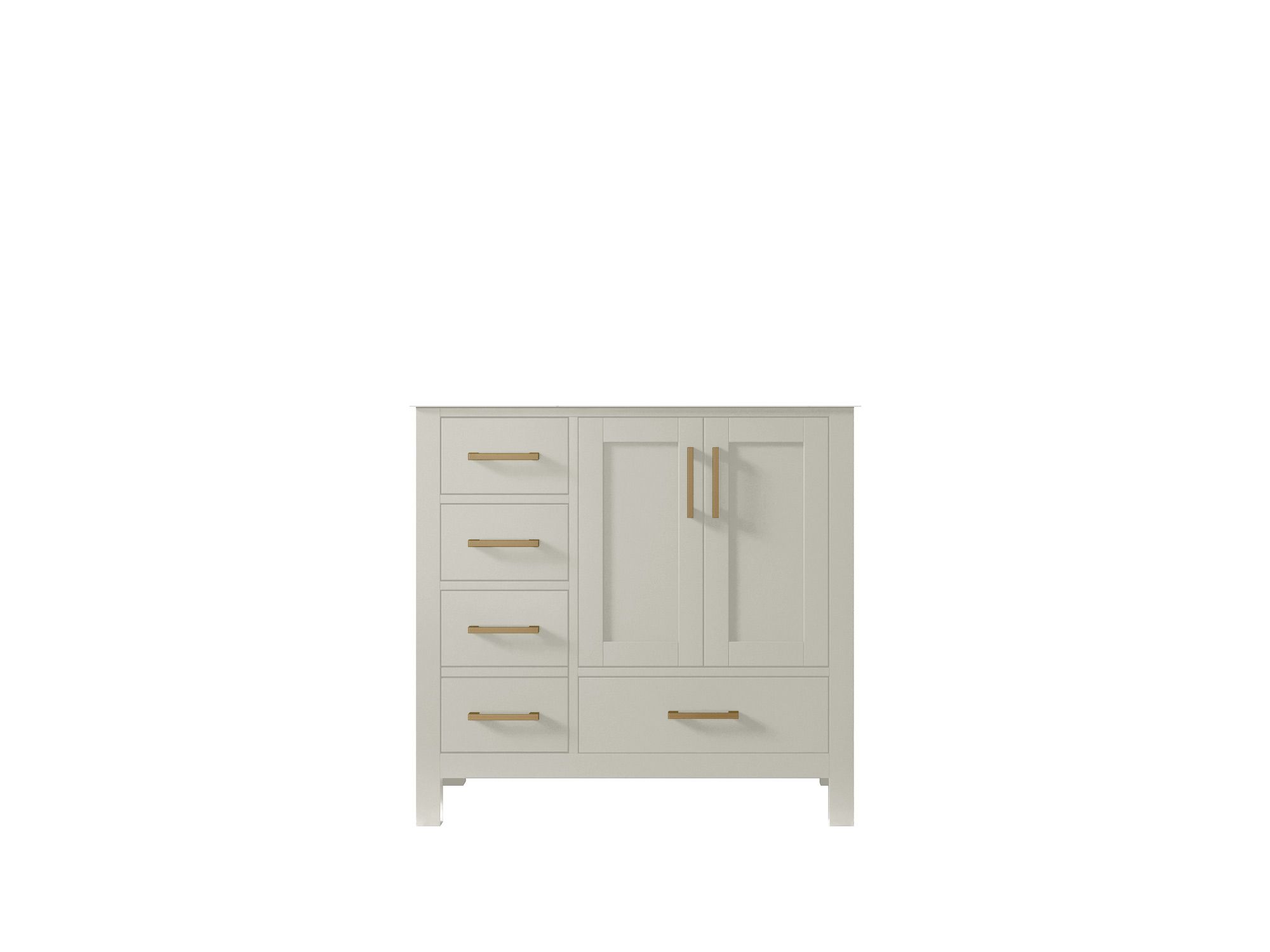 Malibu 36 in. W x 22 in. D Right Offset Sink Bathroom Vanity