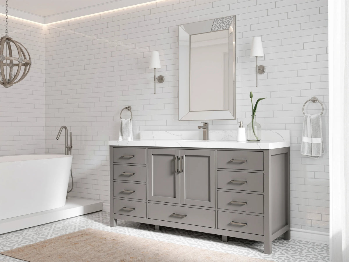 Malibu 72 in. W x 22 in. D Single Sink Bathroom Vanity