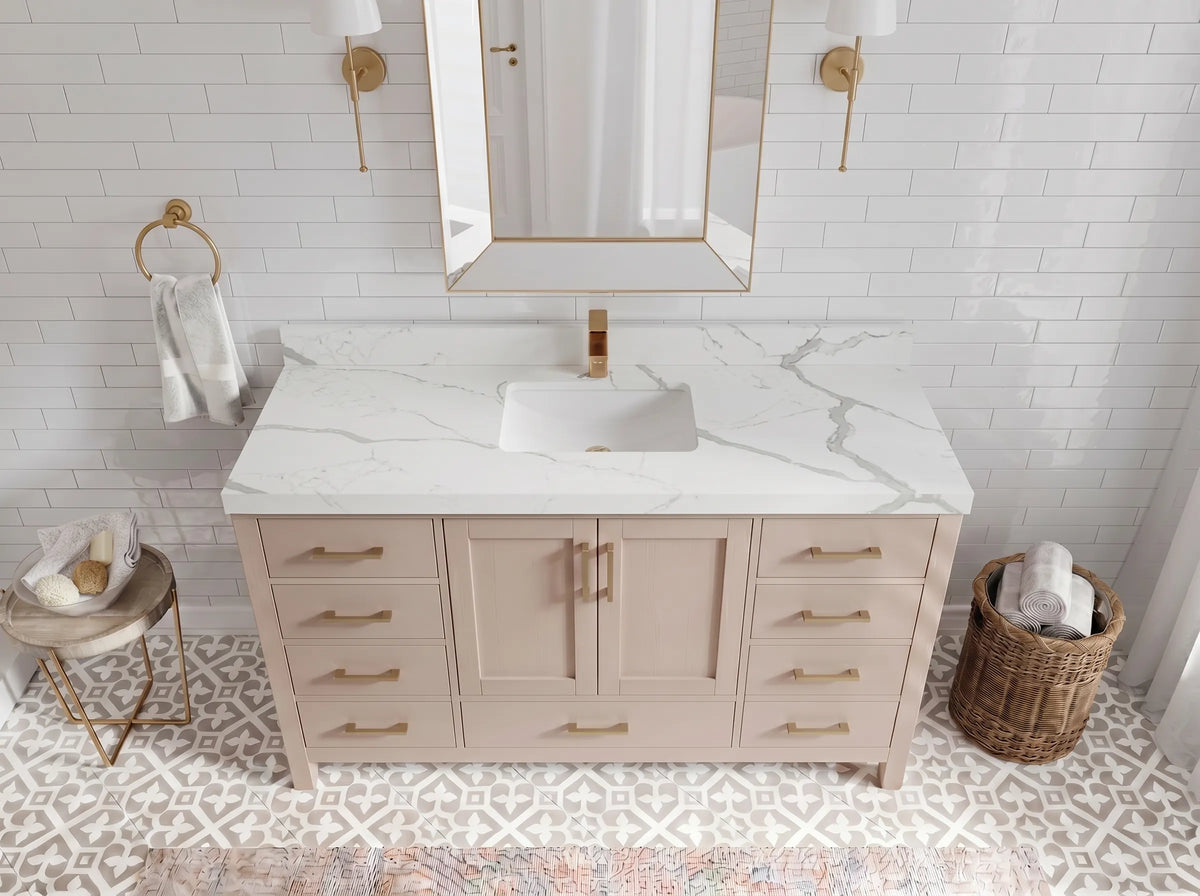 Malibu 60 in. W x 22 in. D Single Sink Bathroom Vanity