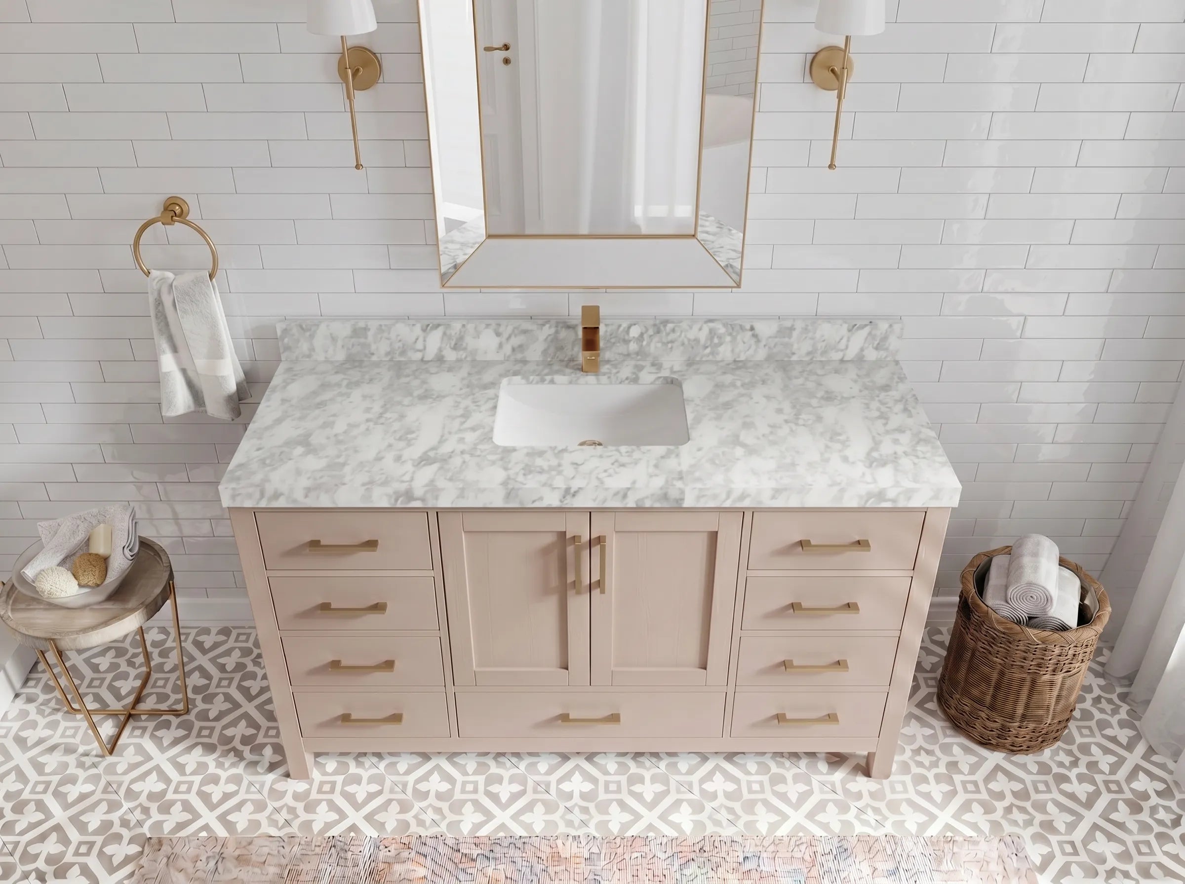 Malibu 60 in. W x 22 in. D Single Sink Bathroom Vanity