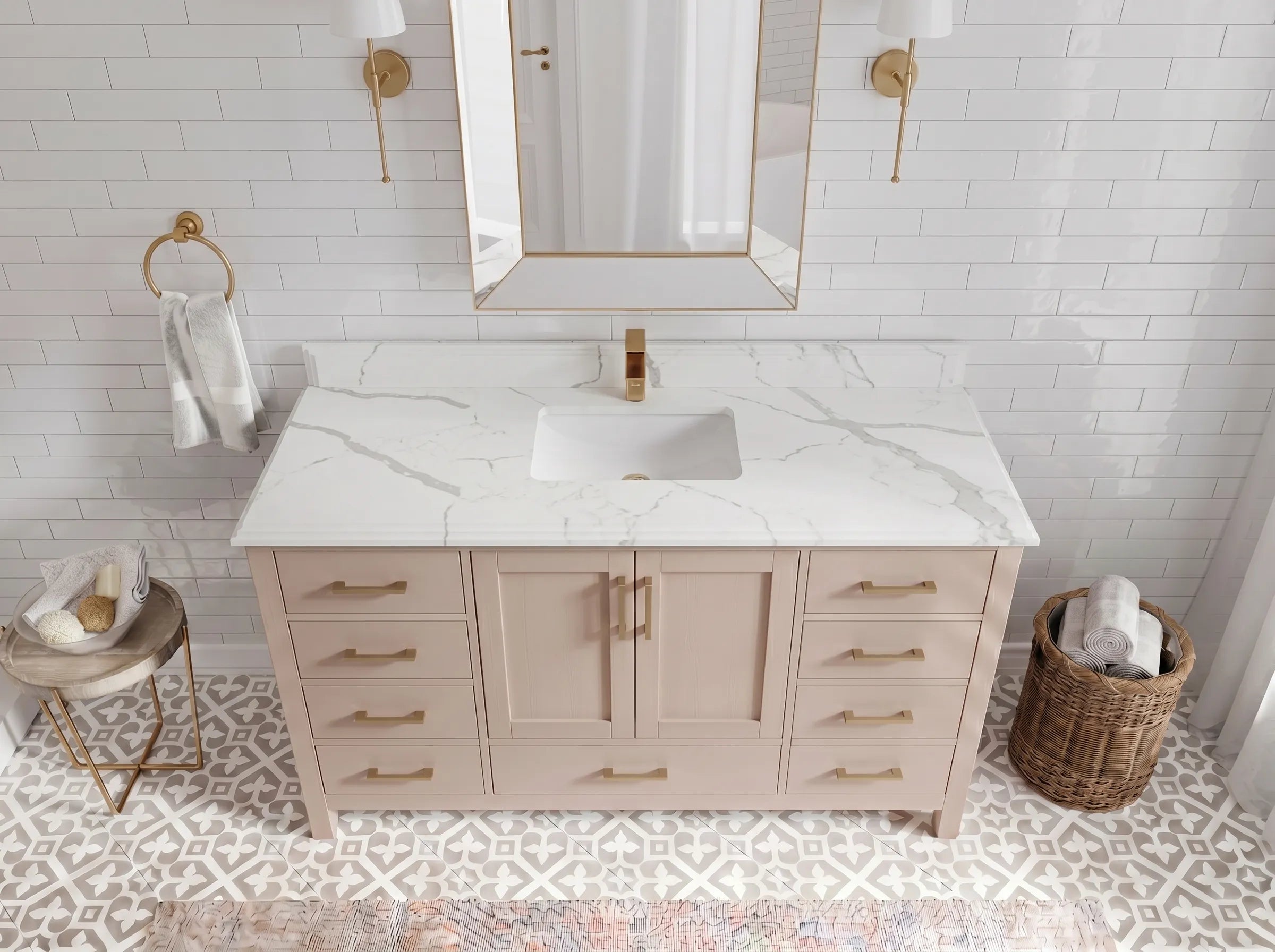Malibu 60 in. W x 22 in. D Single Sink Bathroom Vanity
