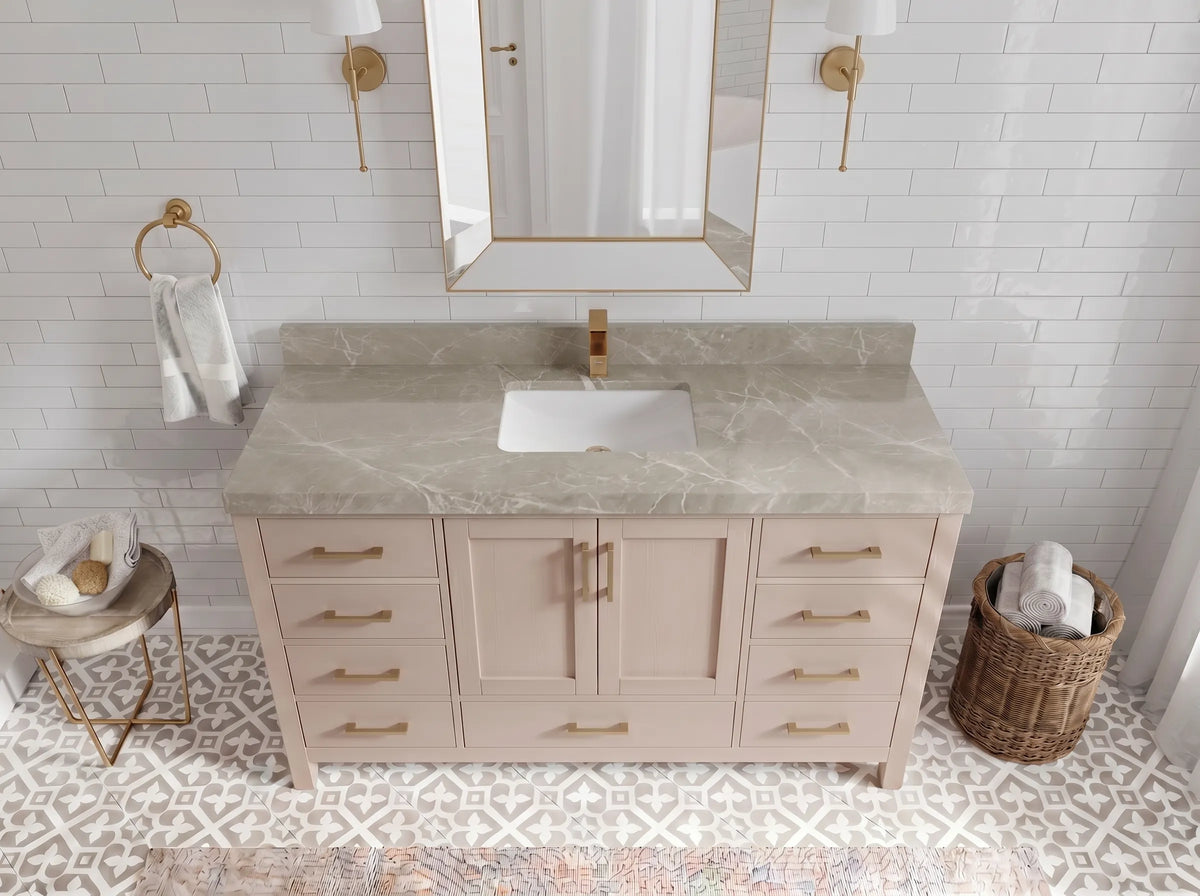 Malibu 60 in. W x 22 in. D Single Sink Bathroom Vanity