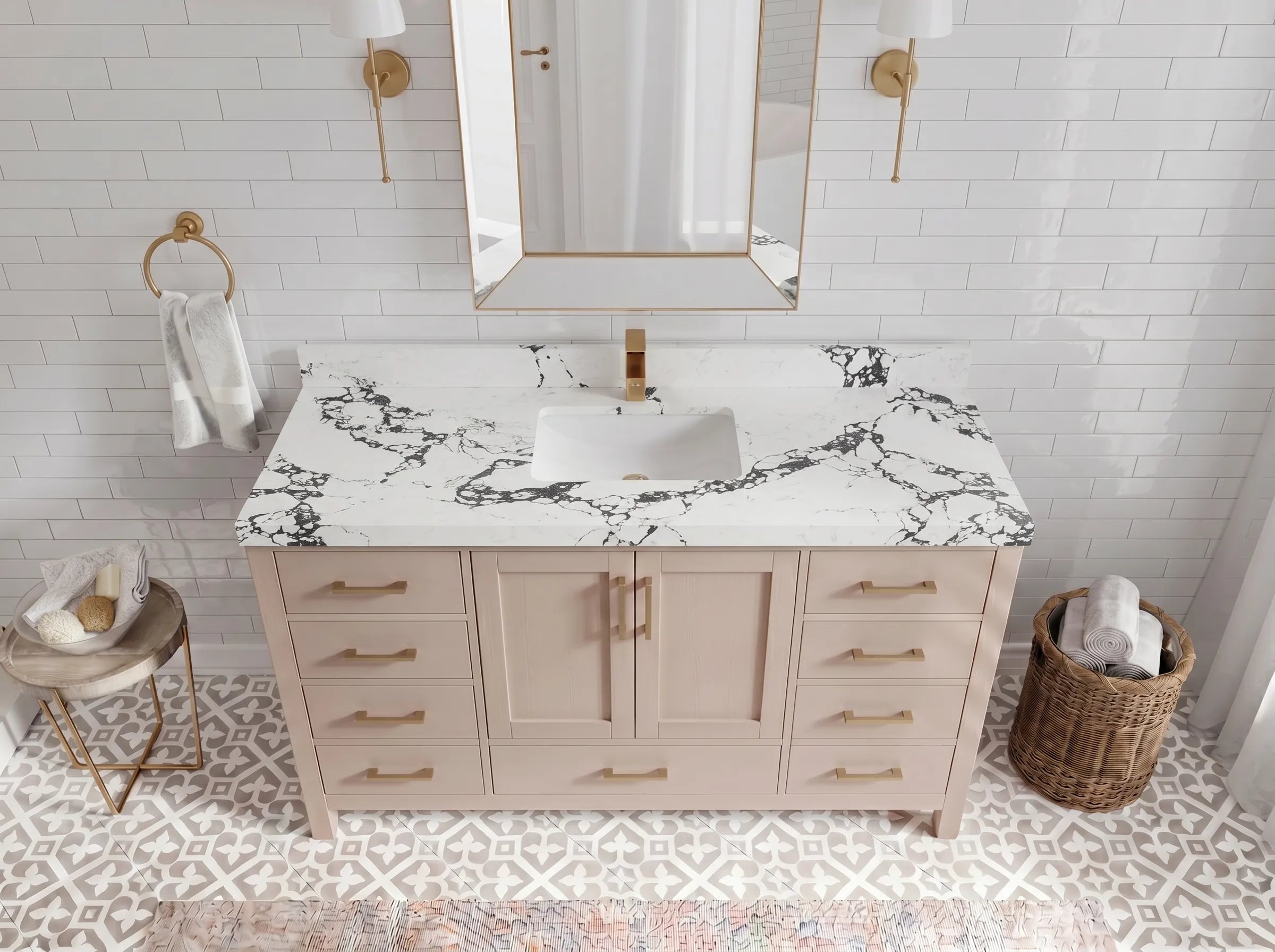 Malibu 60 in. W x 22 in. D Single Sink Bathroom Vanity