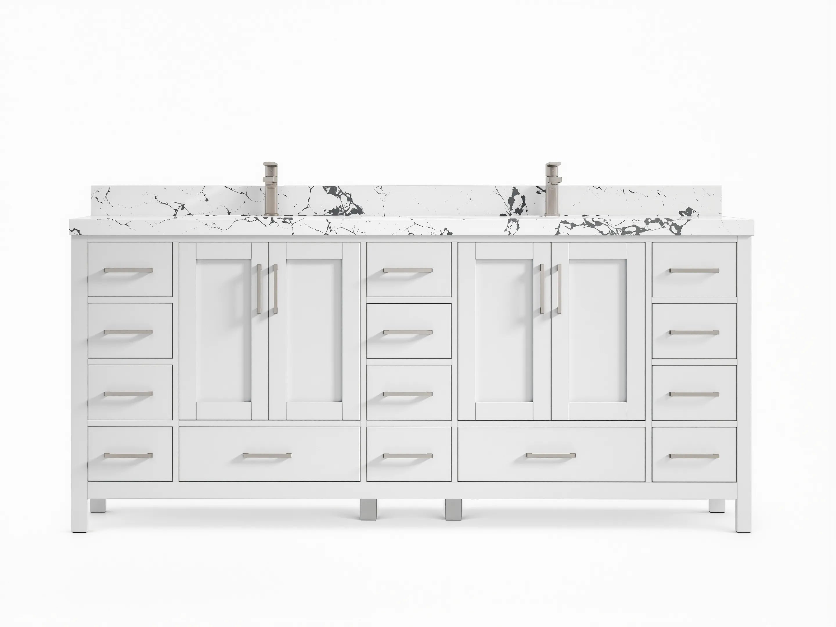 Malibu 80 in. W x 22 in. D Double Sink Bathroom Vanity