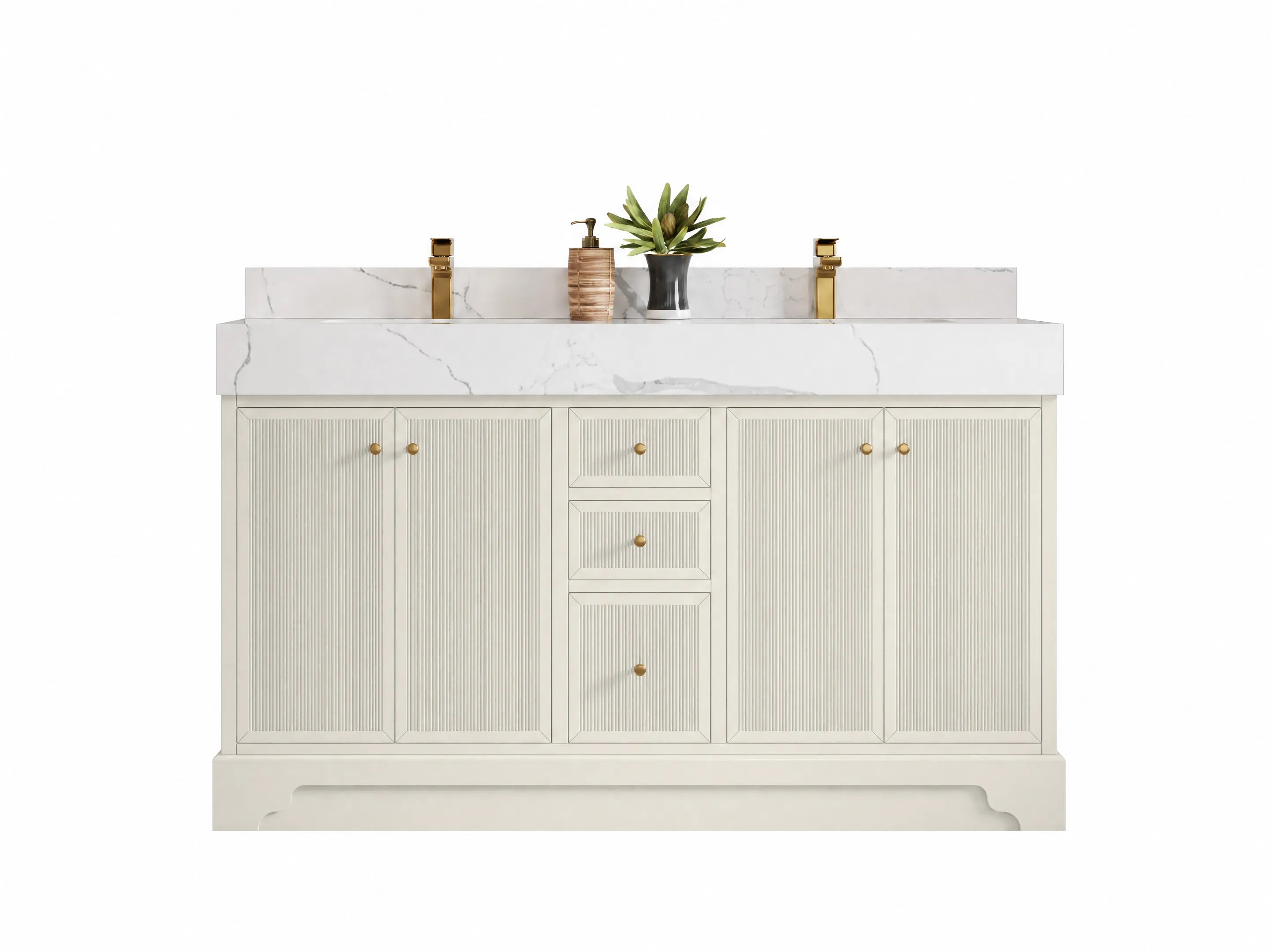 Manhattan 60 in. W x 22 in. D Double Sink Bathroom Vanity