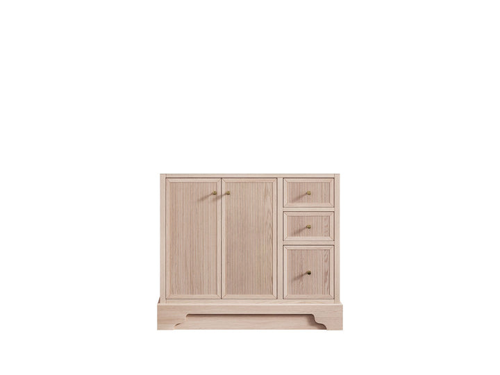 Manhattan White Oak 36 in. W x 22 in. D Left Offset Sink Bathroom Vanity - photo 9