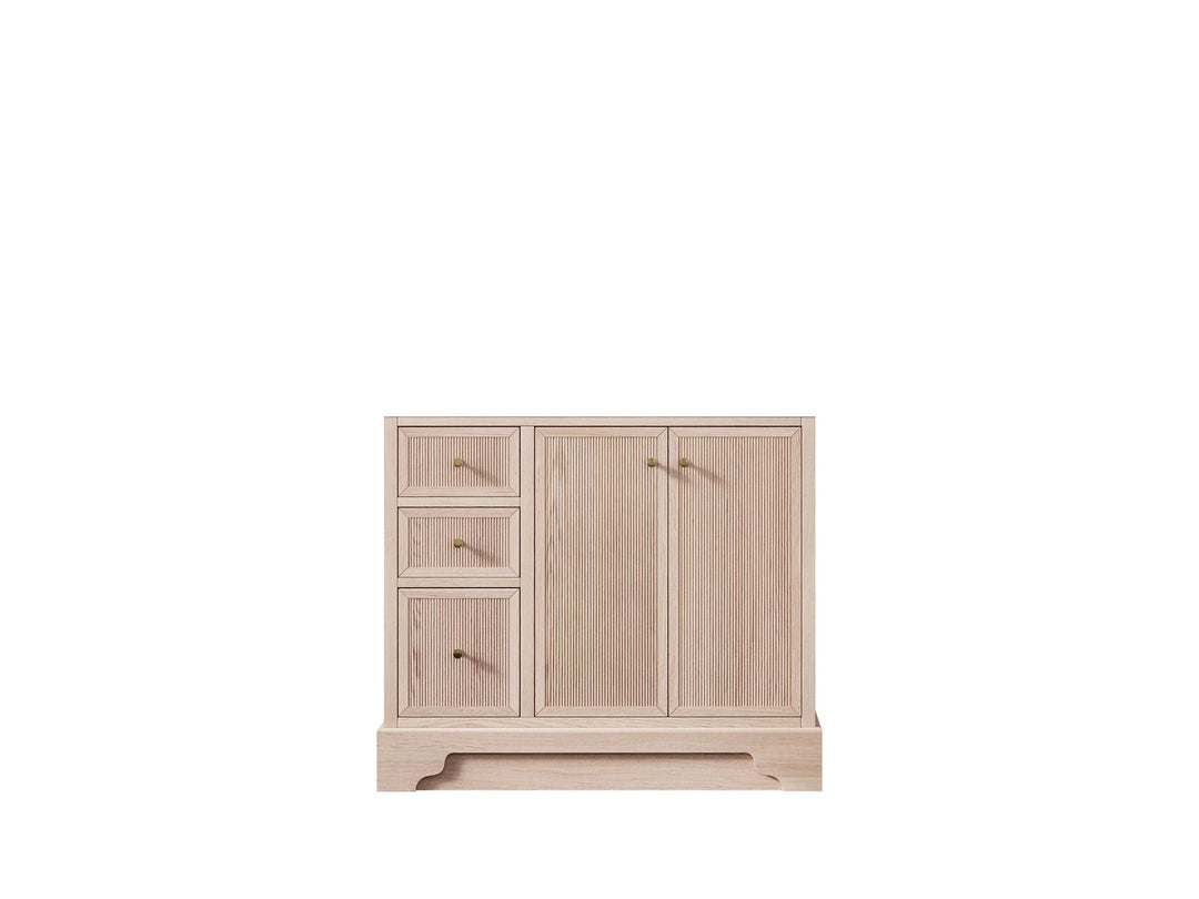 Manhattan White Oak 36 in. W x 22 in. D Center Sink Bathroom Vanity - Cabinet Only