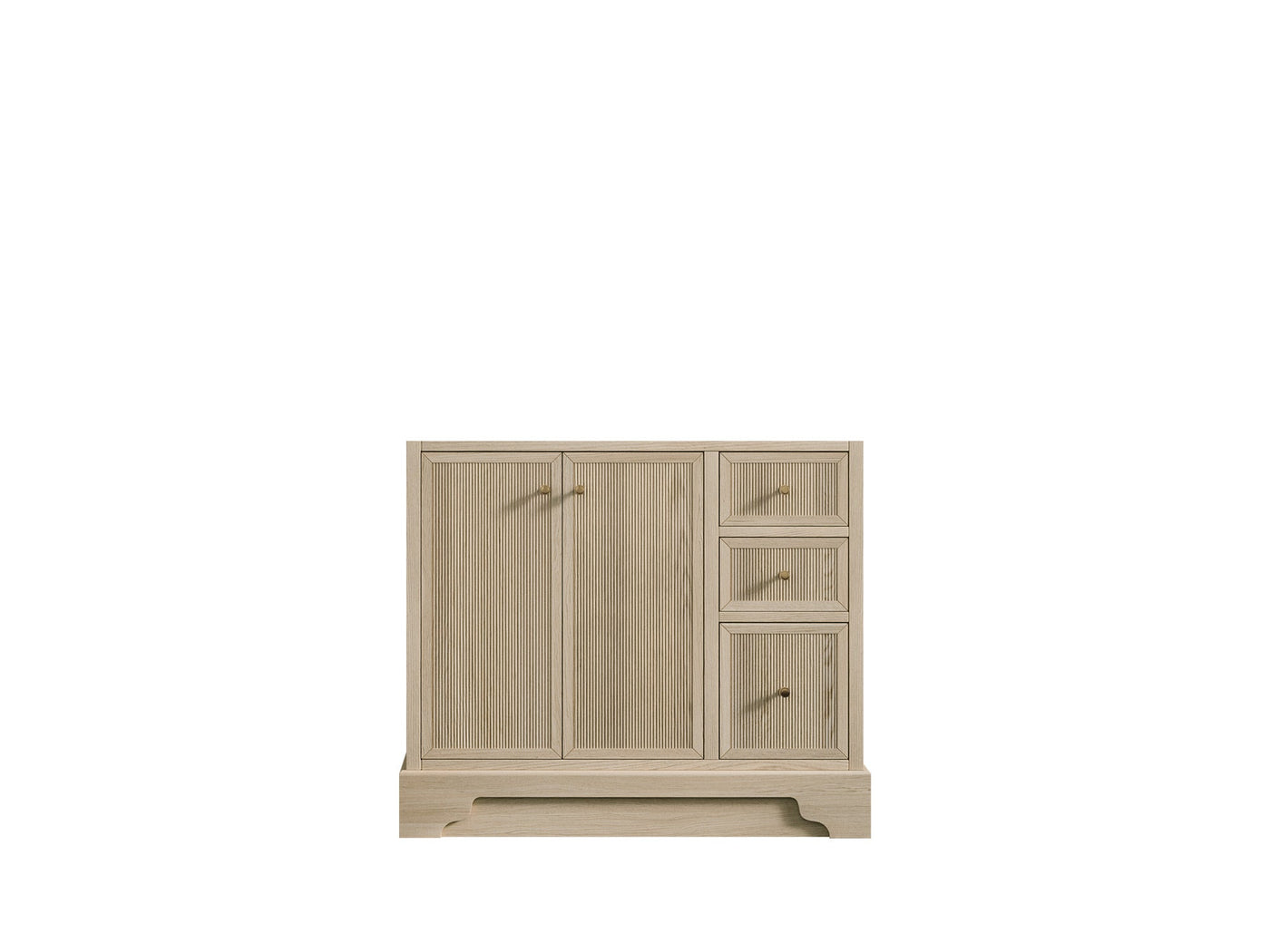 Manhattan White Oak 36 in. W x 22 in. D Left Offset Sink Bathroom Vanity
