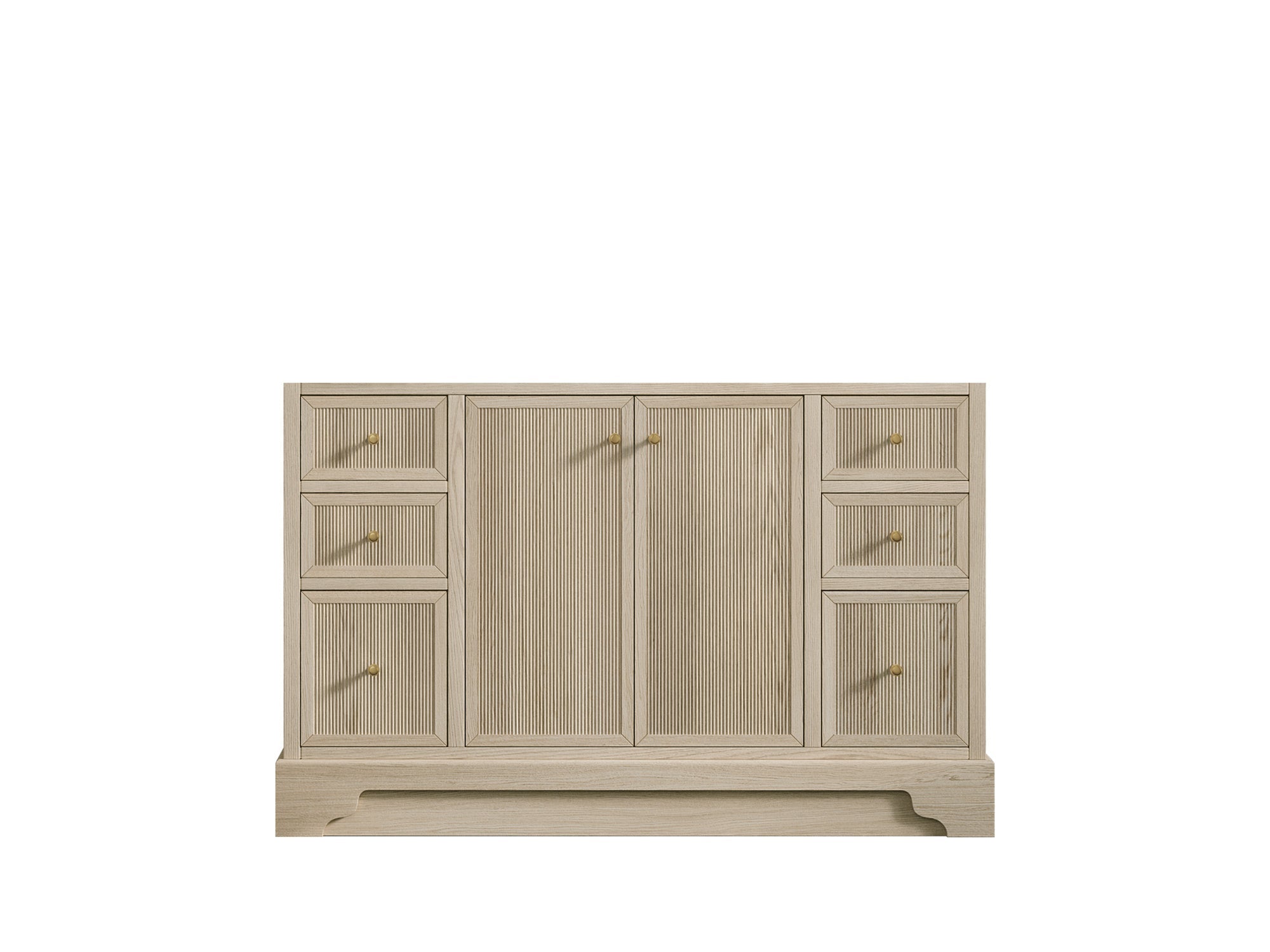 Manhattan Oak 48 in. W x 22 in. D Single Sink Bathroom Vanity in Nordic White - Cabinet Only