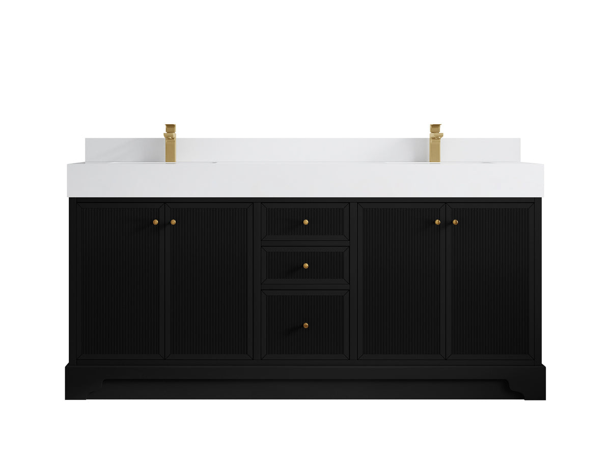 Manhattan 72 in. W x 22 in. D Double Sink Bathroom Vanity