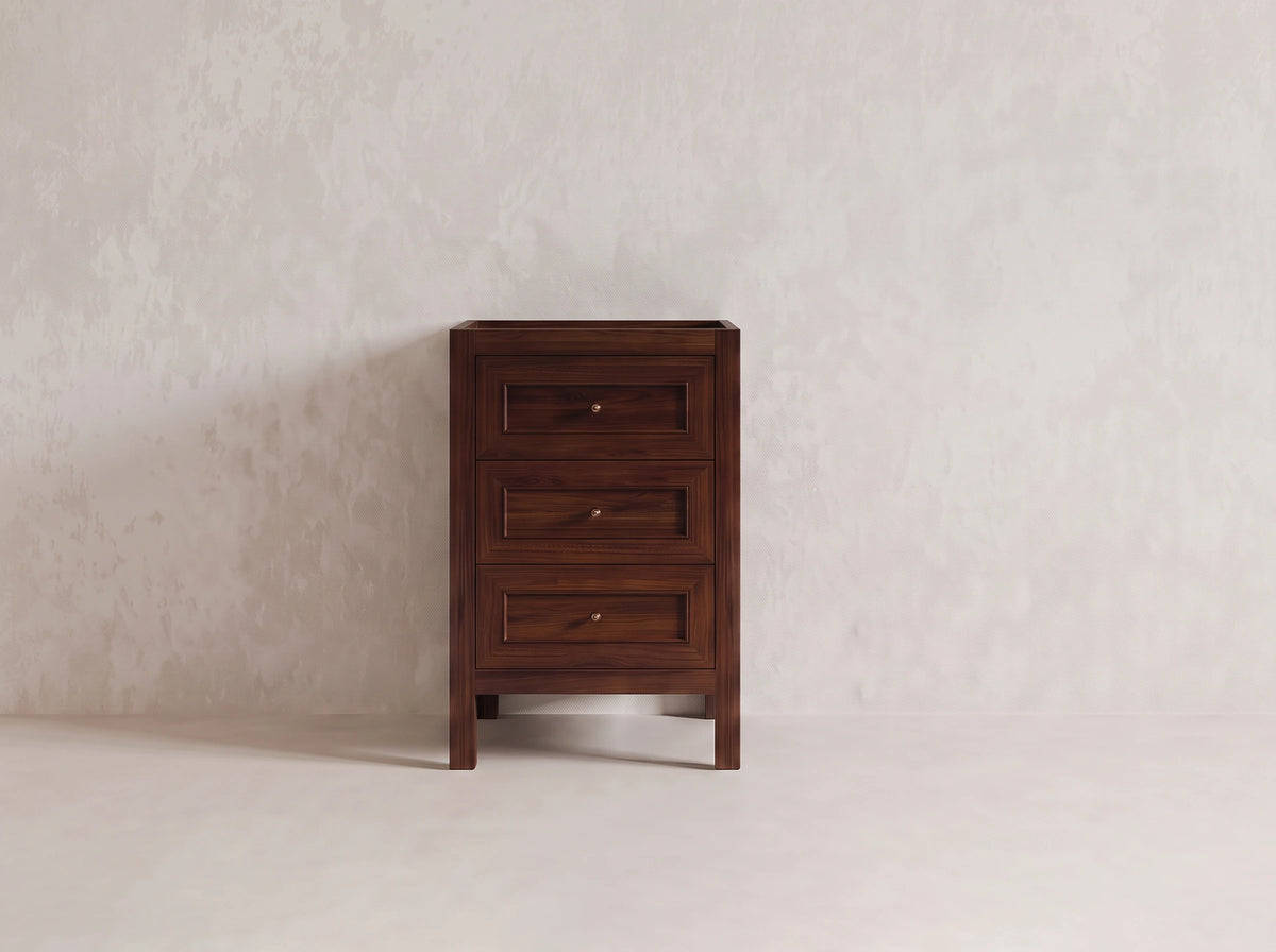 Nashville Teak Wood 24 in. W x 22 in. D Single Sink Bathroom Vanity