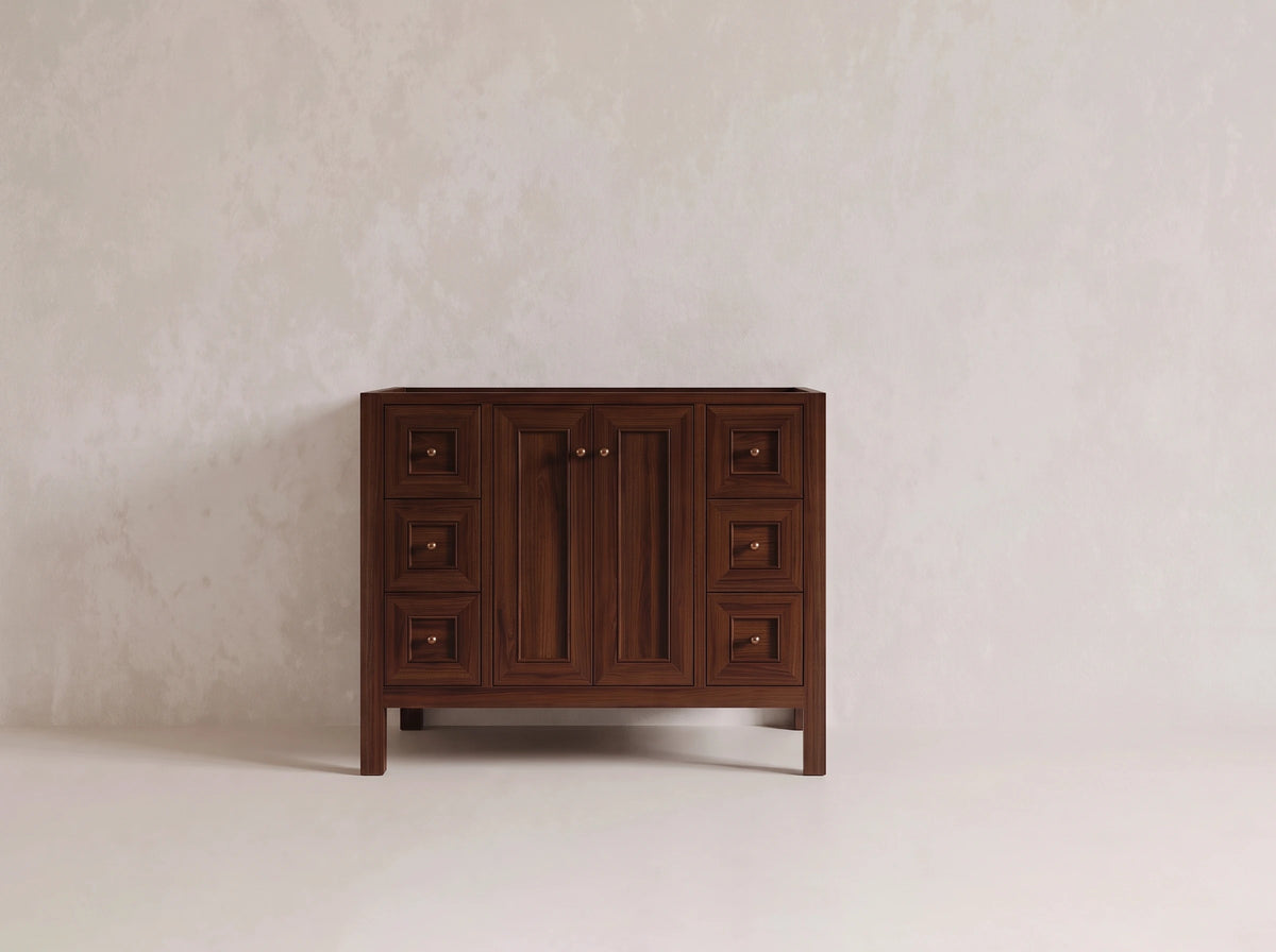 Nashville Teak Wood 42 in. W x 22 in. D Single Sink Bathroom Vanity