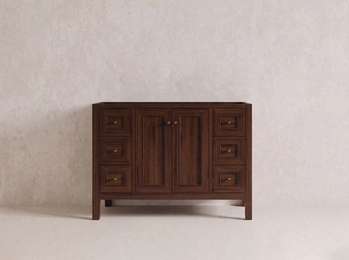 Nashville Teak Wood 48 in. W x 22 in. D Single Sink Bathroom Vanity
