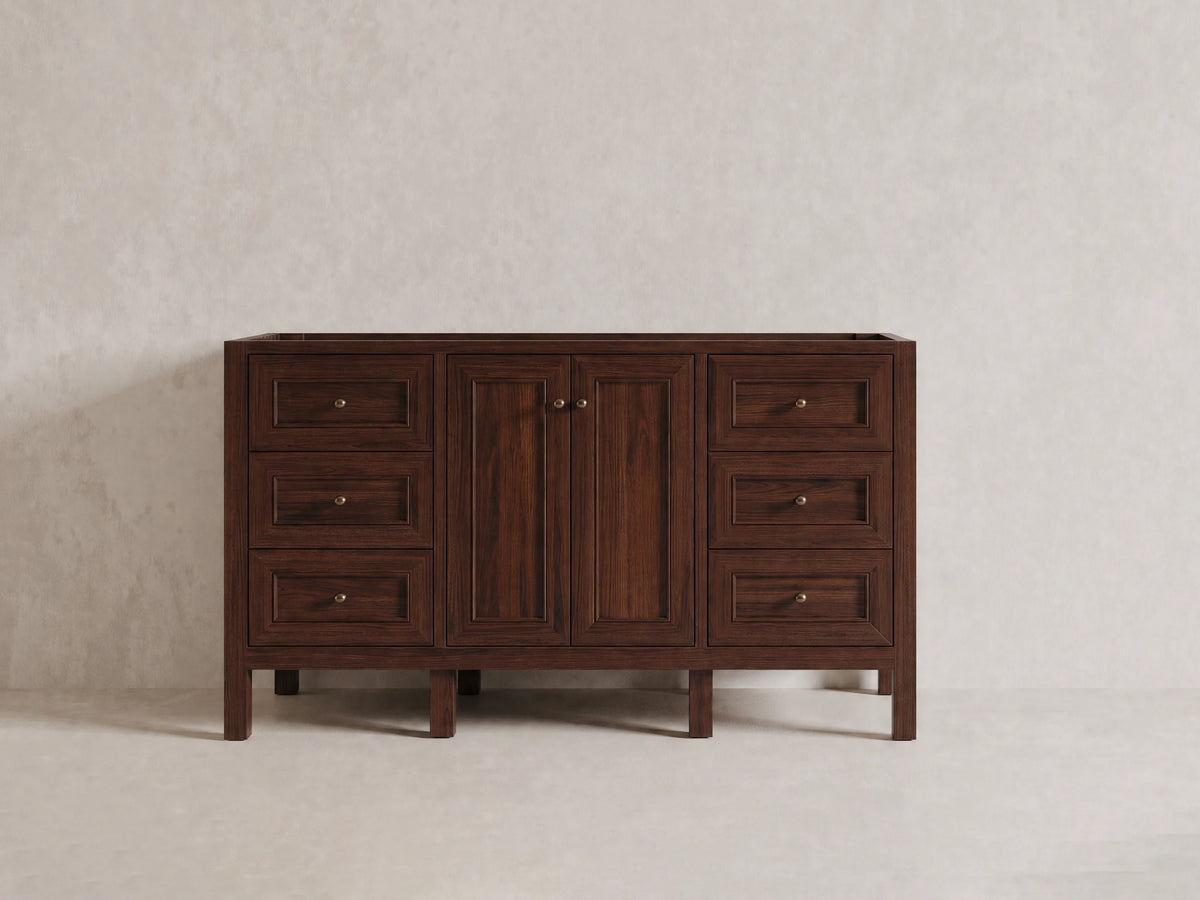 Nashville Teak Wood 60 in. W x 22 in. D Single Sink Bathroom Vanity