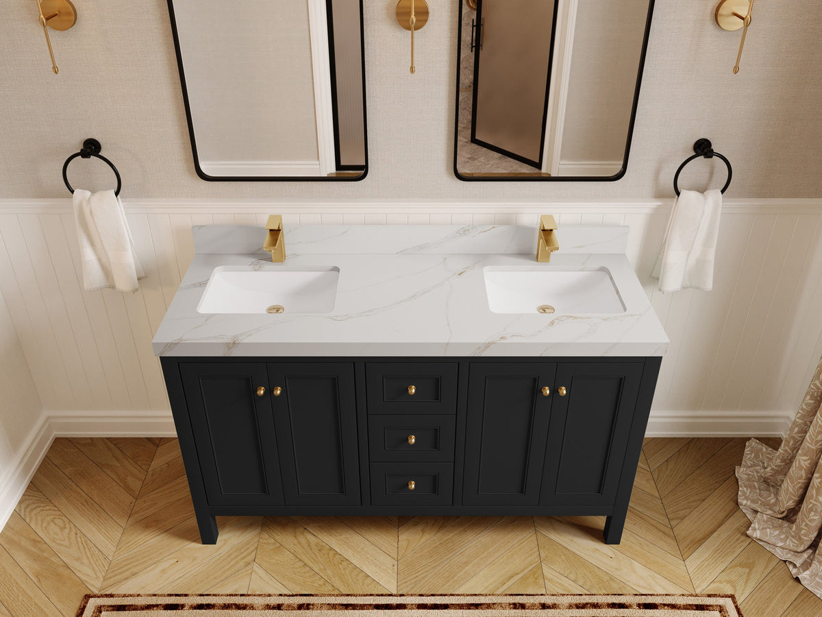 Nashville 60 in. W x 22 in. D Double Sink Bathroom Vanity