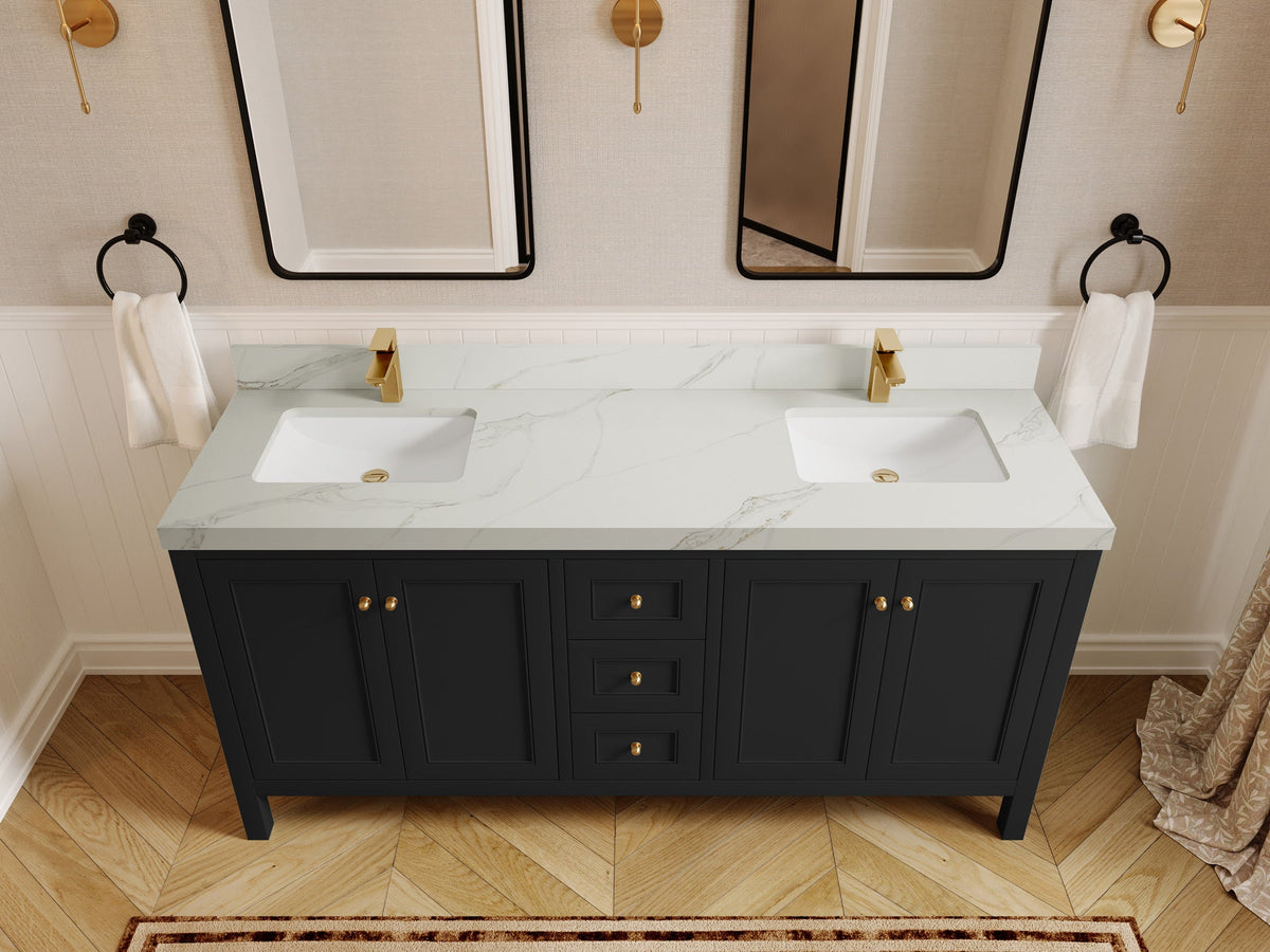 Nashville 72 in. W x 22 in. D Double Sink Bathroom Vanity