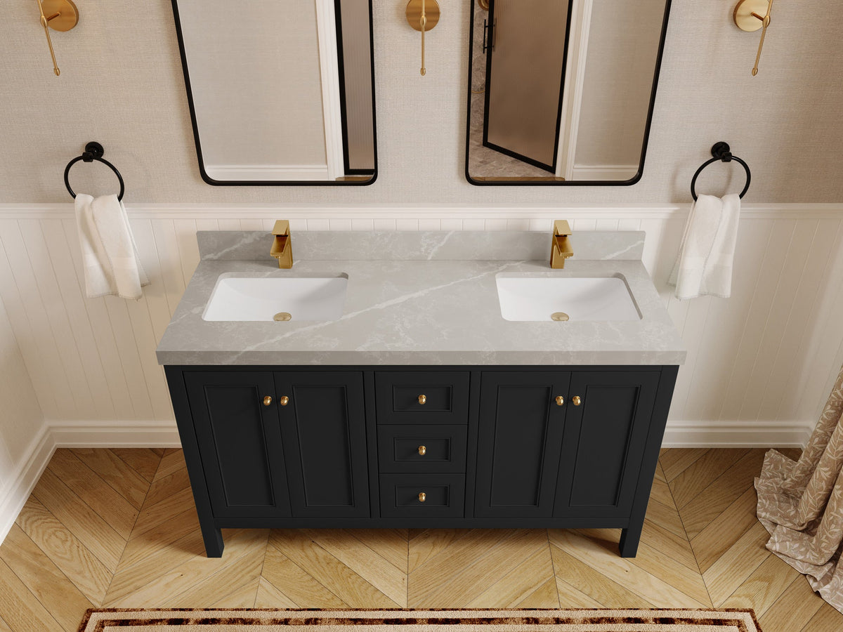 Nashville 60 in. W x 22 in. D Double Sink Bathroom Vanity