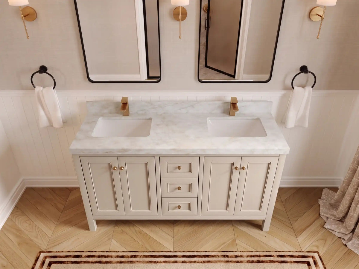 Nashville 60 in. W x 22 in. D Double Sink Bathroom Vanity