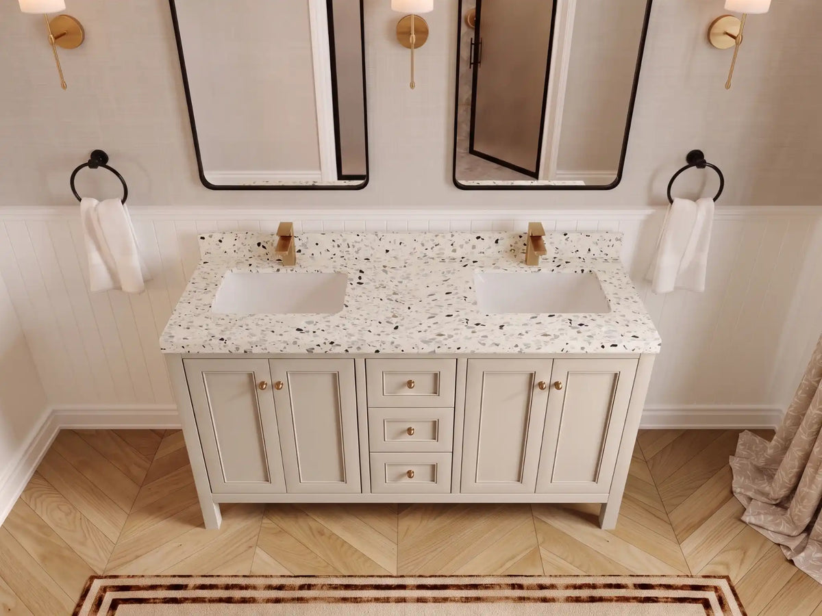 Nashville 60 in. W x 22 in. D Double Sink Bathroom Vanity