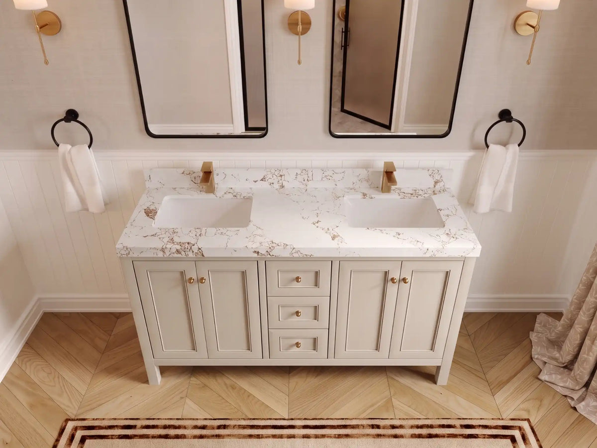 Nashville 60 in. W x 22 in. D Double Sink Bathroom Vanity