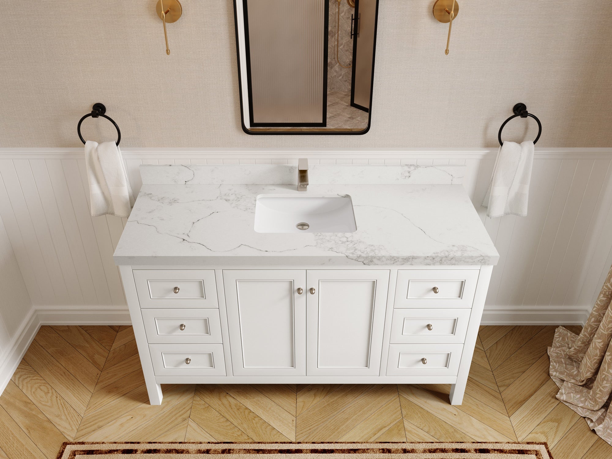 Nashville 60 in. W x 22 in. D Single Sink Bathroom Vanity