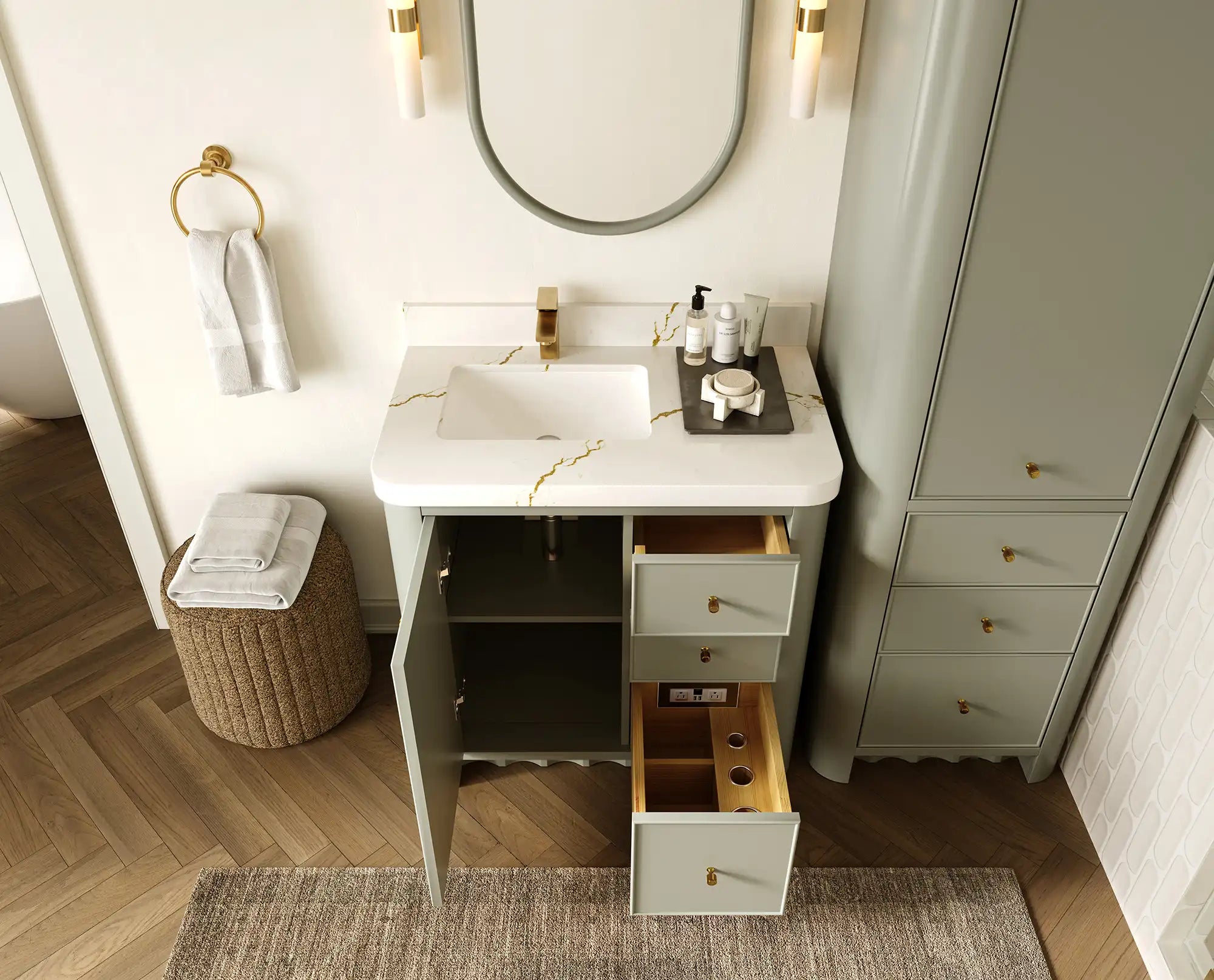 Orlando 36 in. W x 22 in. D Left Offset Sink Bathroom Vanity