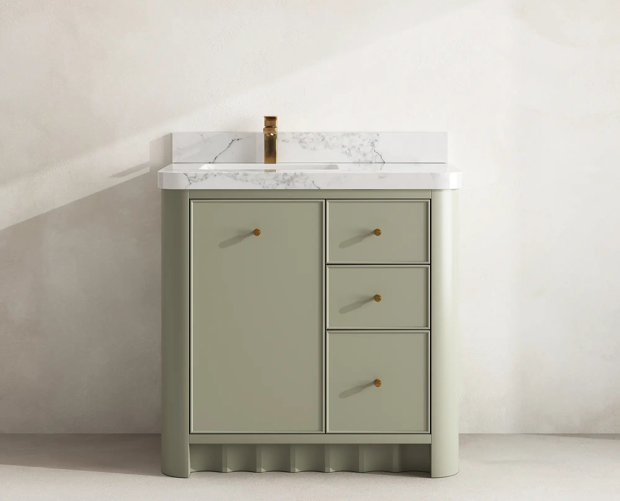 Orlando 36 in. W x 22 in. D Left Offset Sink Bathroom Vanity