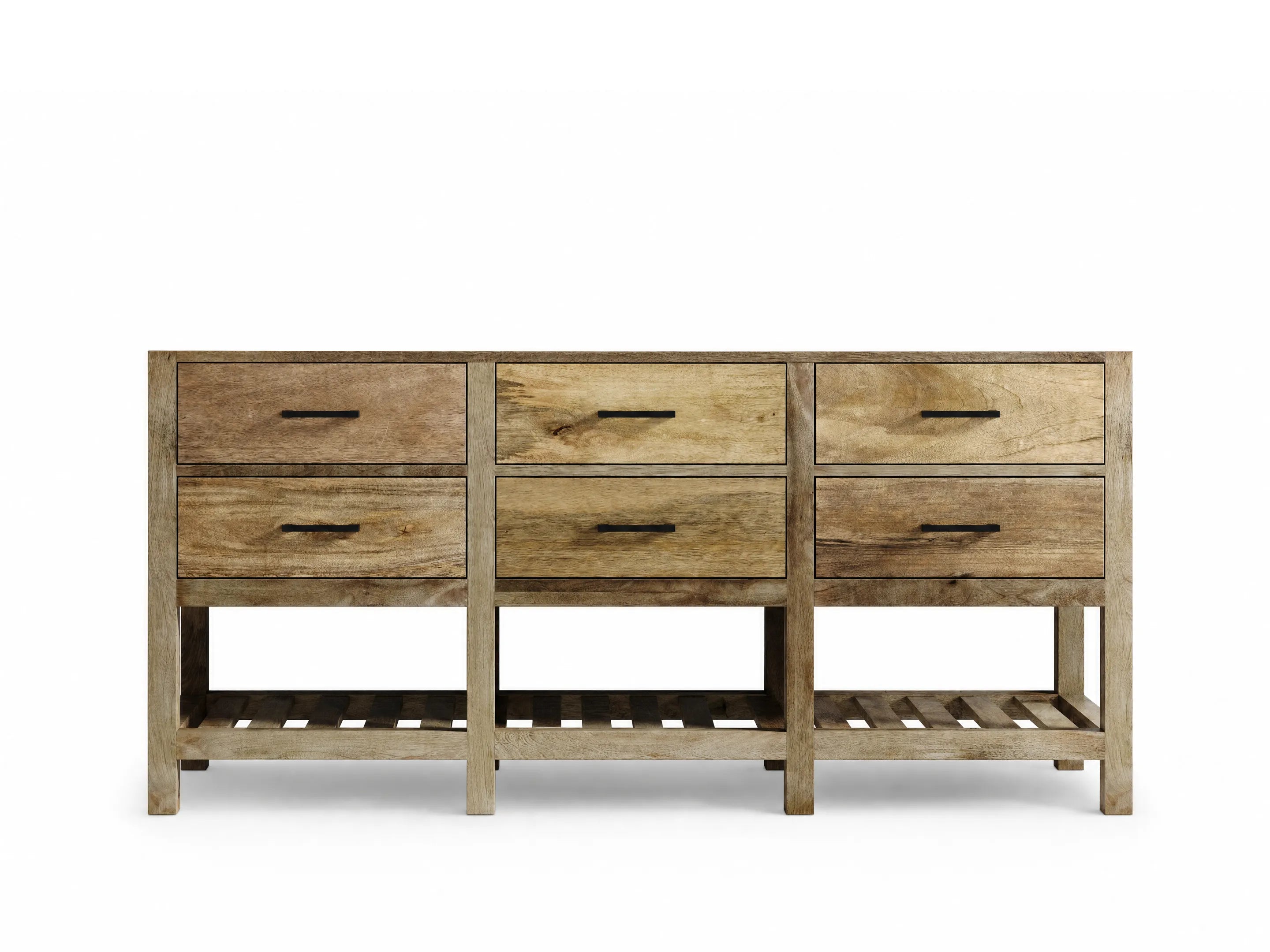 Parker Mango Wood 72 in. W x 22 in. D Double Sink Bathroom Vanity