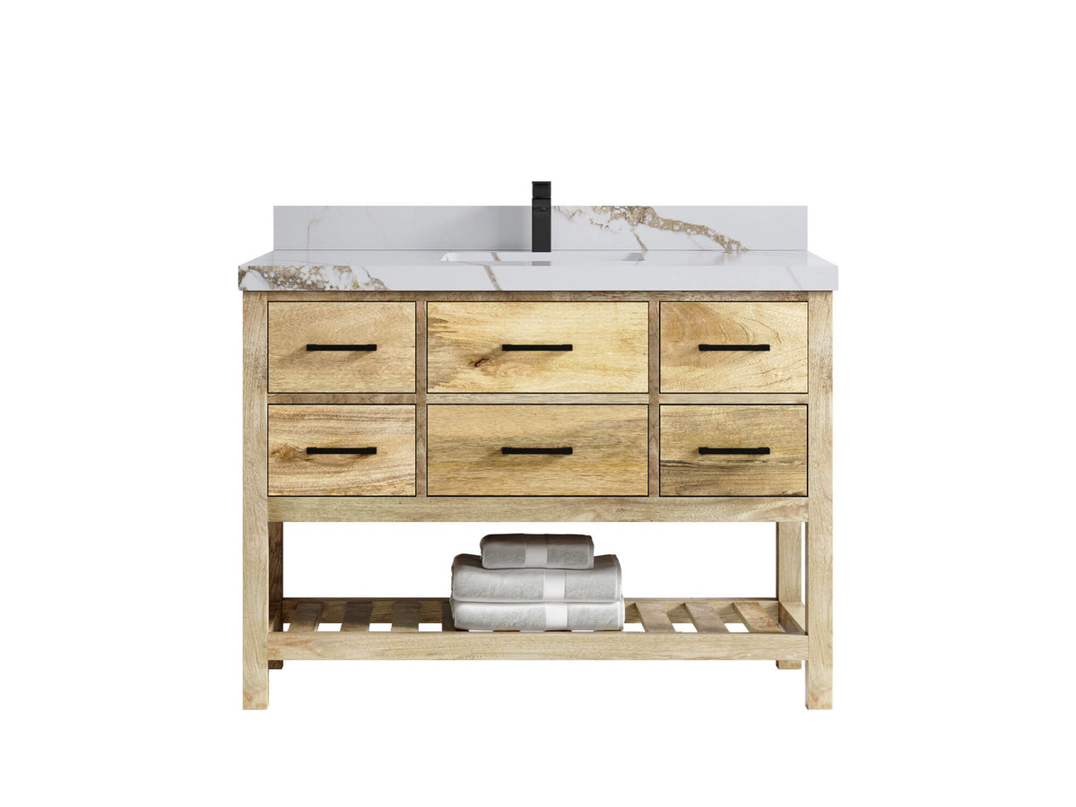 Parker Mango Wood 48 in. W x 22 in. D Single Sink Bathroom Vanity