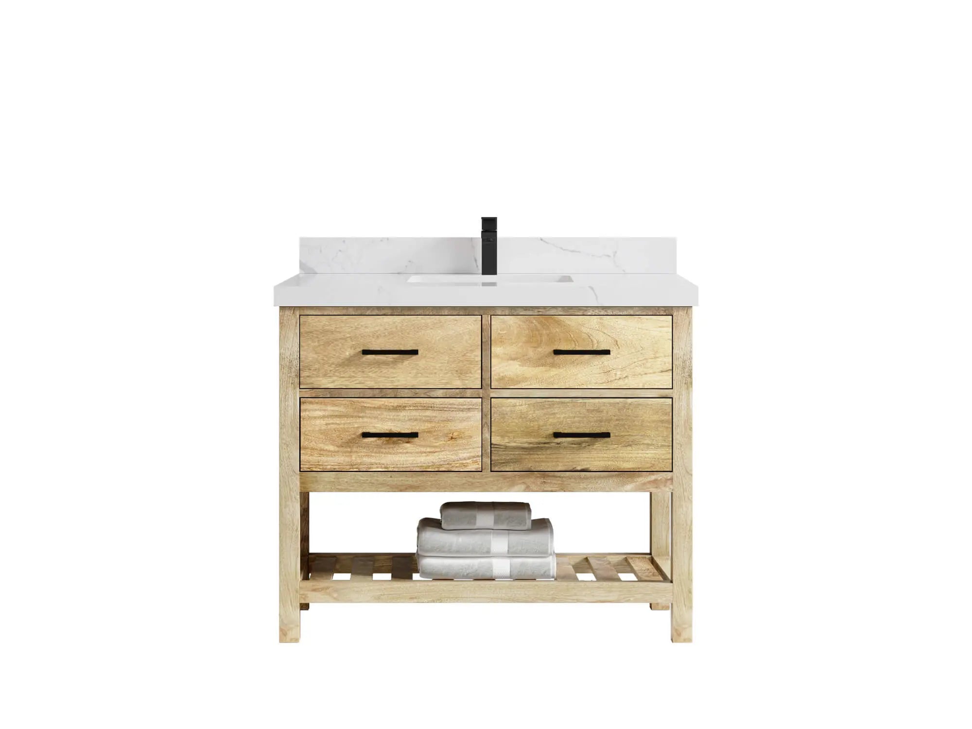 Parker Mango Wood 42 in. W x 22 in. D Single Sink Bathroom Vanity