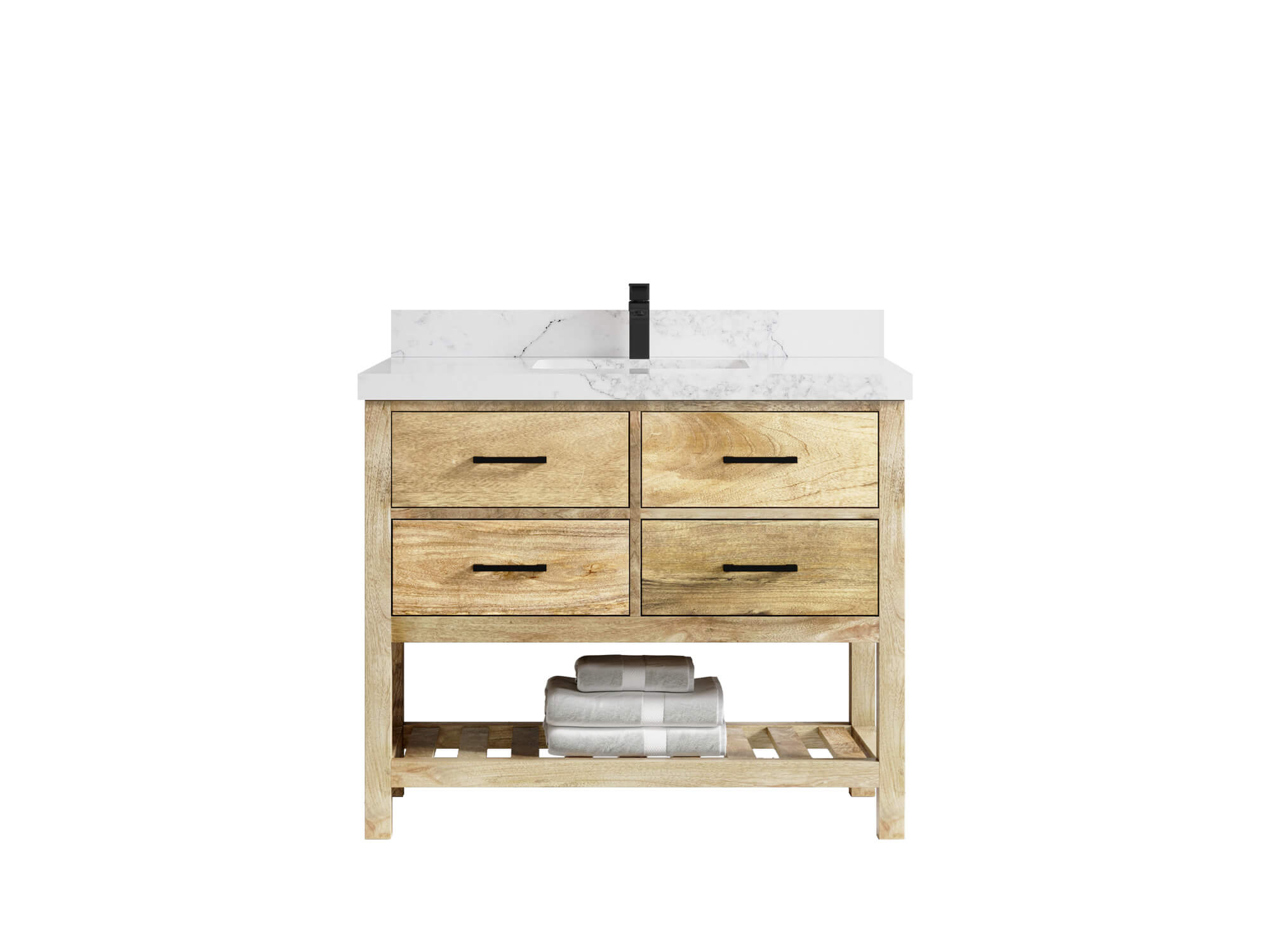 Parker Mango Wood 42 in. W x 22 in. D Single Sink Bathroom Vanity