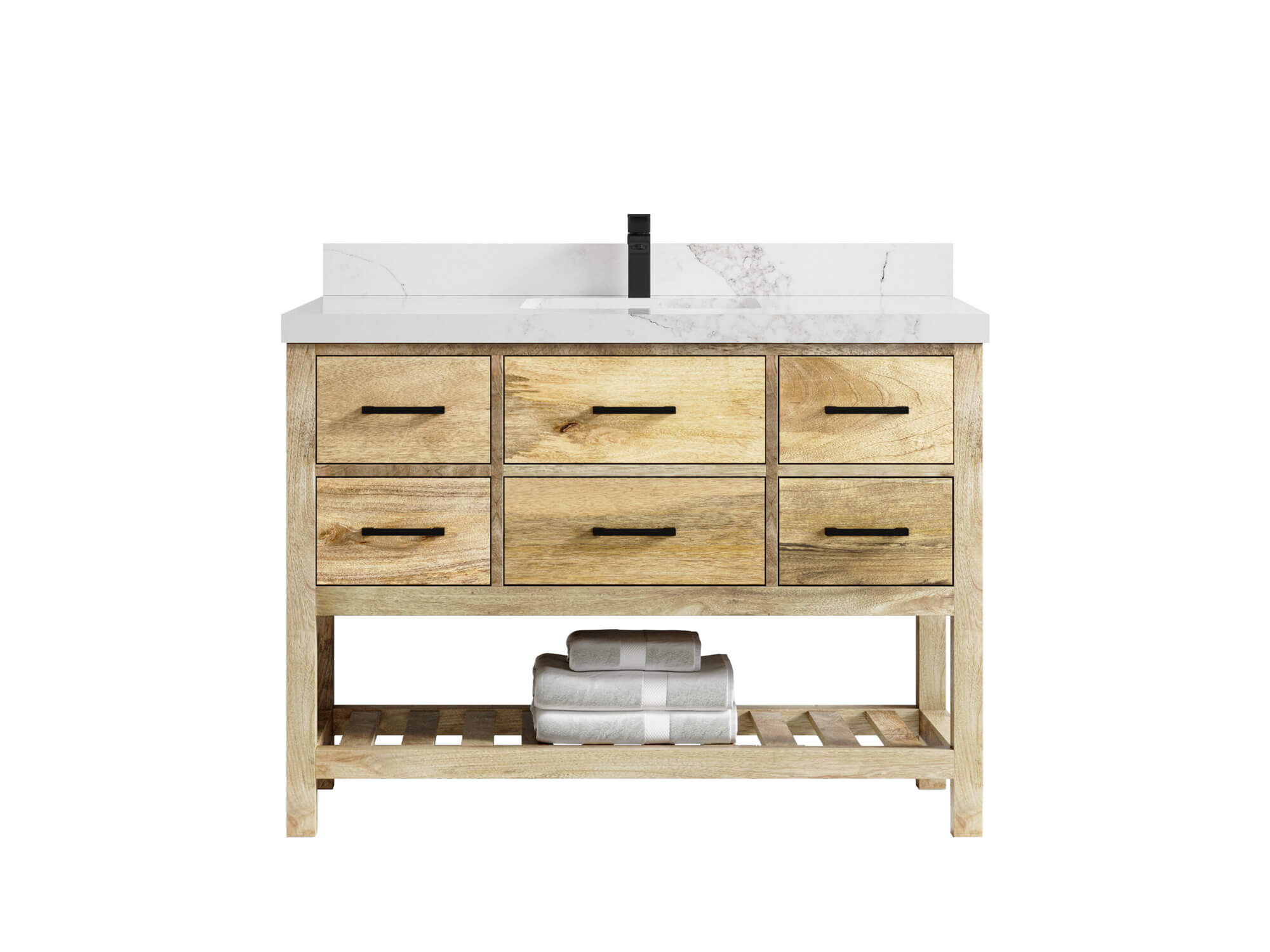 Parker Mango Wood 48 in. W x 22 in. D Single Sink Bathroom Vanity