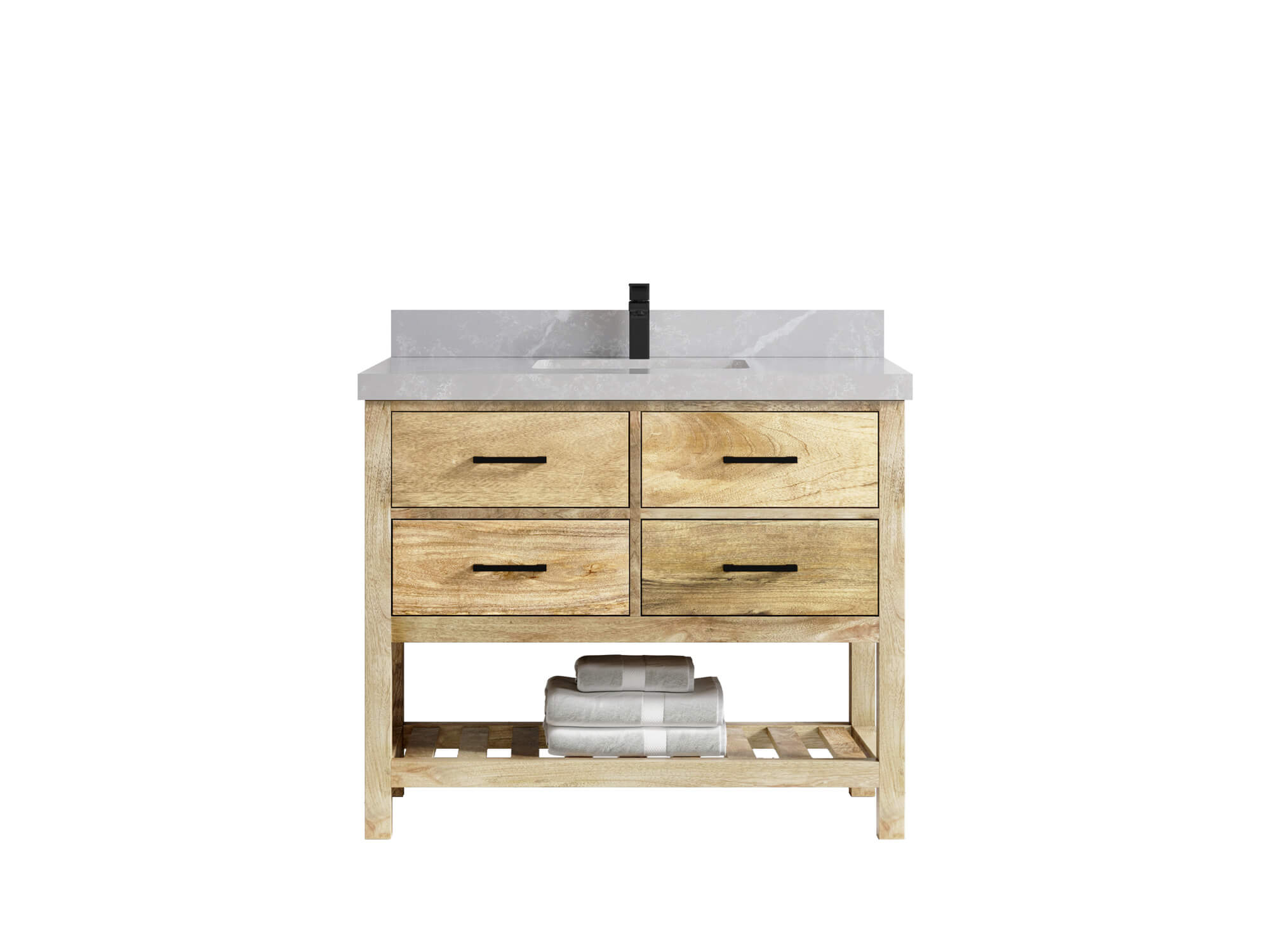 Parker Mango Wood 42 in. W x 22 in. D Single Sink Bathroom Vanity