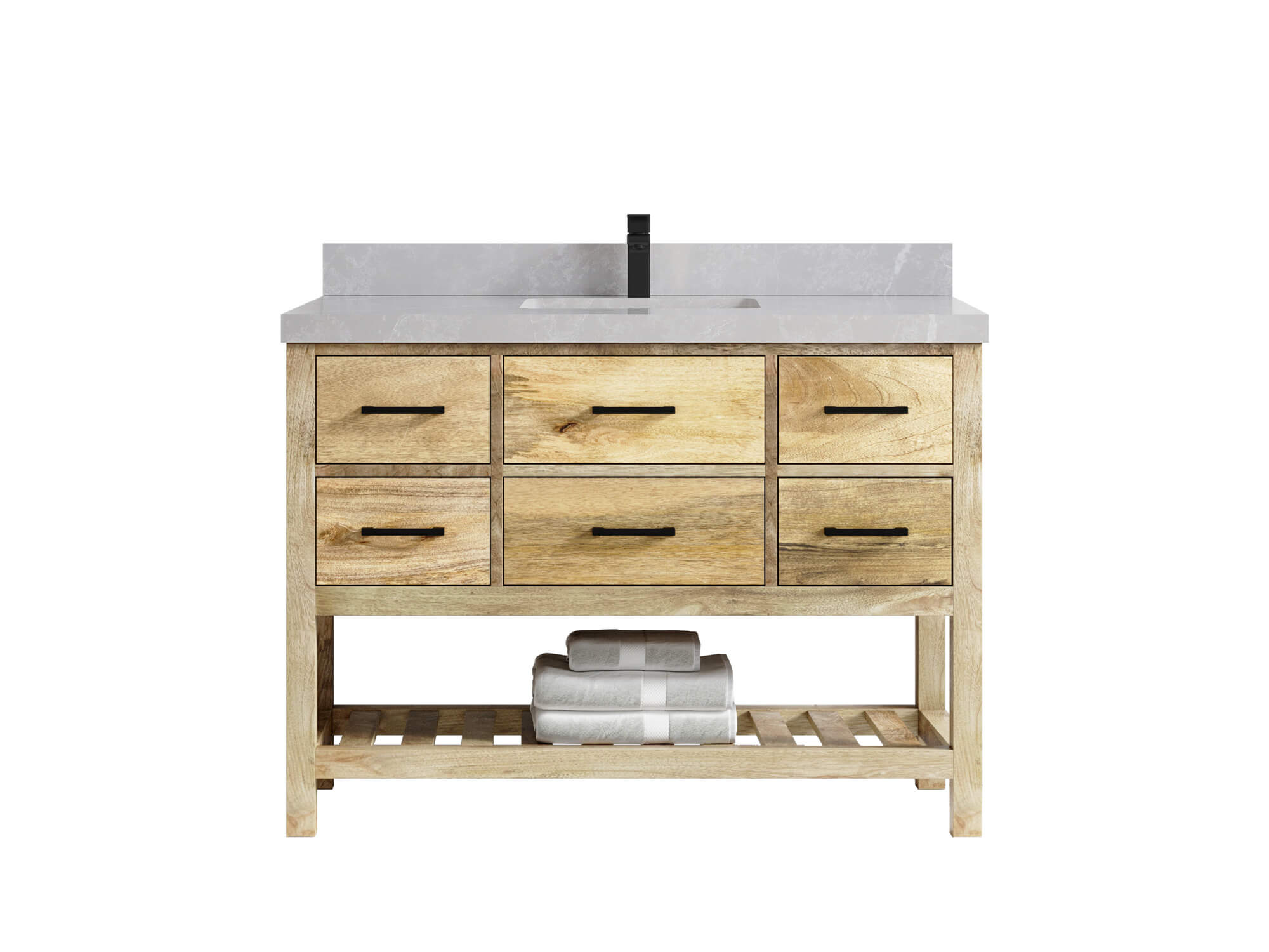 Parker Mango Wood 48 in. W x 22 in. D Single Sink Bathroom Vanity