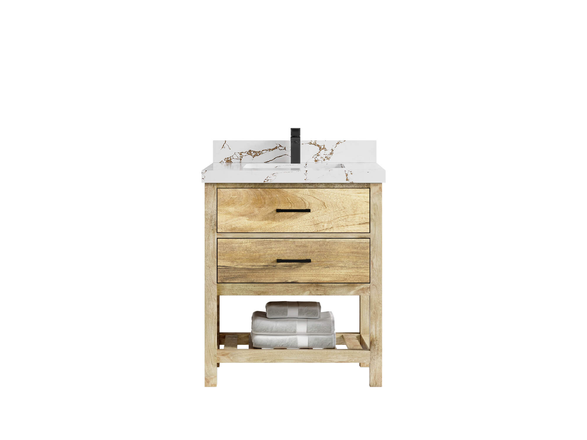 Parker Mango Wood 30 in. W x 22 in. D Single Sink Bathroom Vanity