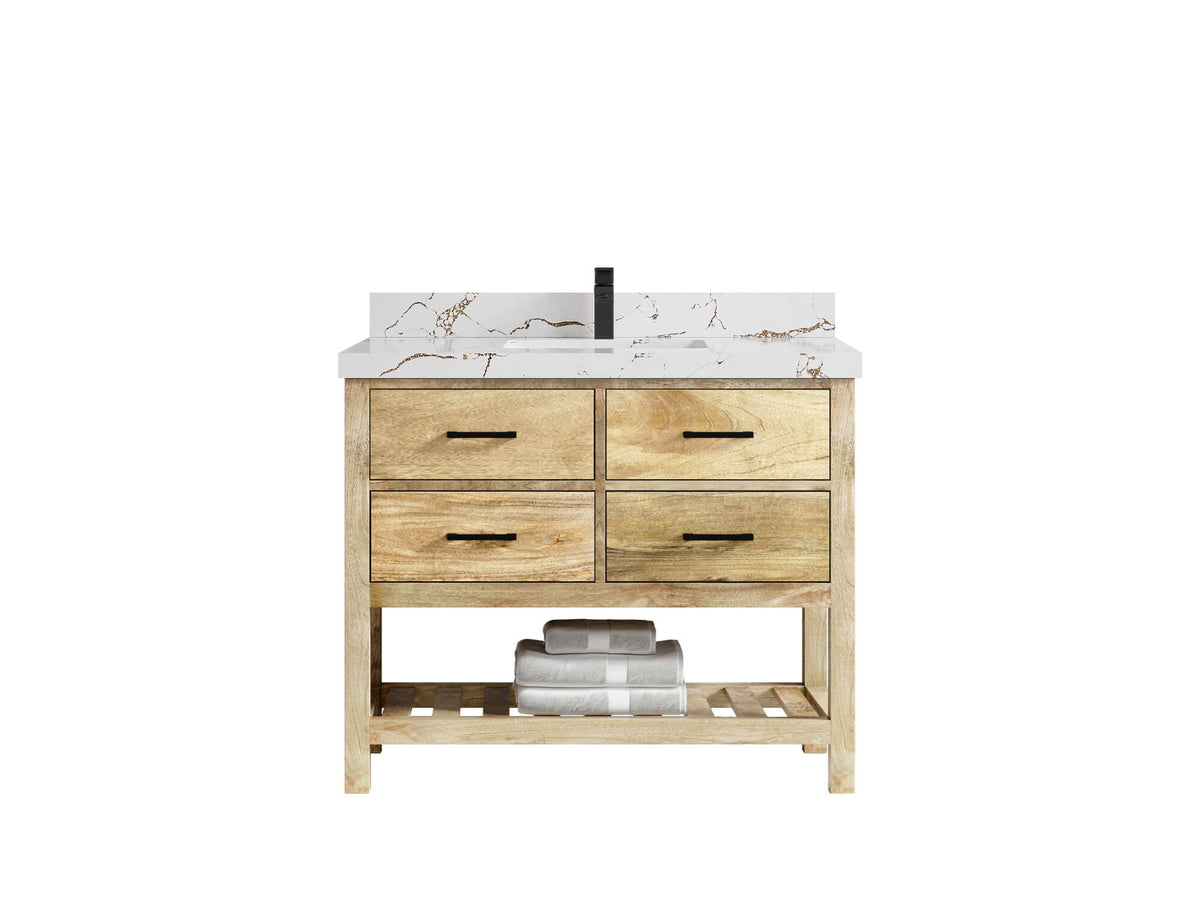 Parker Mango Wood 42 in. W x 22 in. D Single Sink Bathroom Vanity