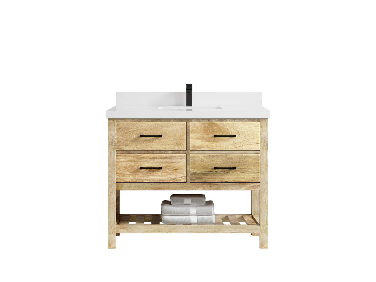 Parker Mango Wood 42 in. W x 22 in. D Single Sink Bathroom Vanity