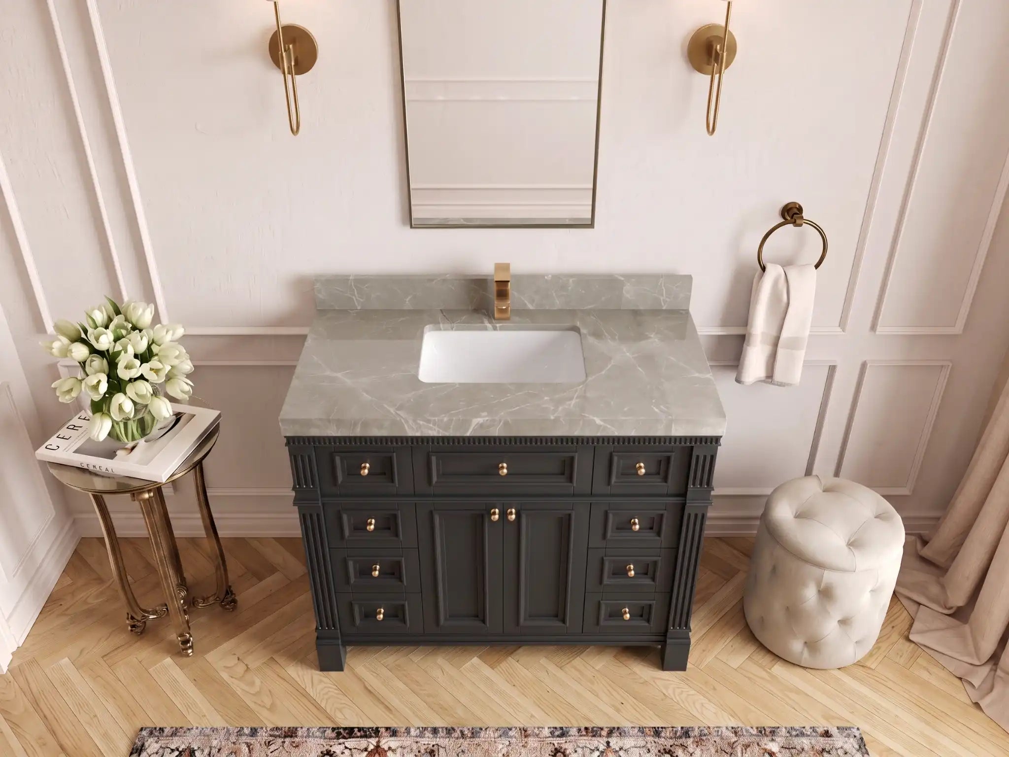 Paris 42 in. W x 22 in. D Single Sink Bathroom Vanity