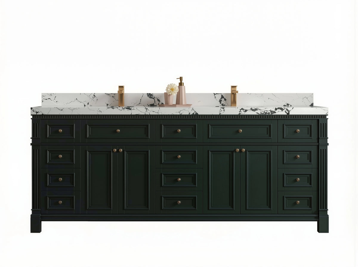 Paris 84 in. W x 22 in. D Double Sink Bathroom Vanity
