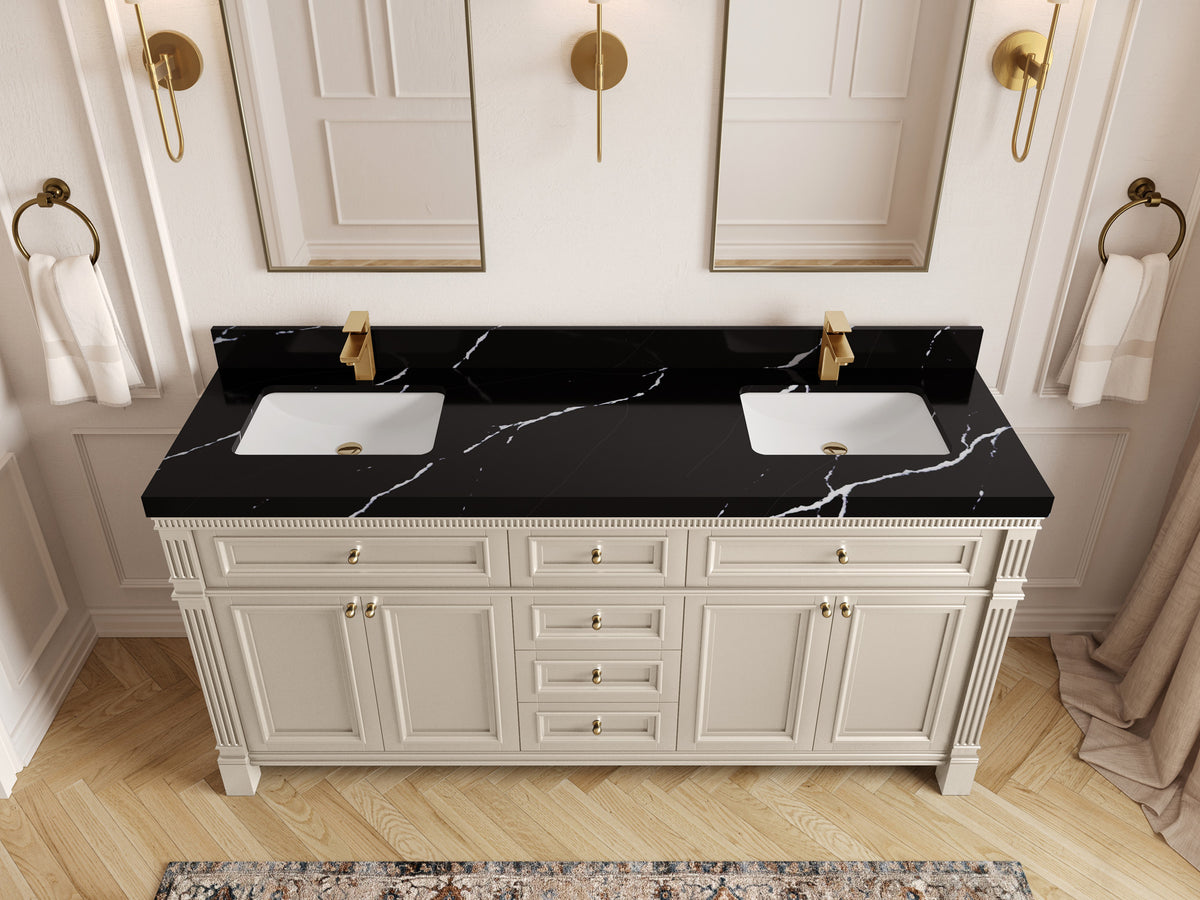 Paris 72 in. W x 22 in. D Double Sink Bathroom Vanity
