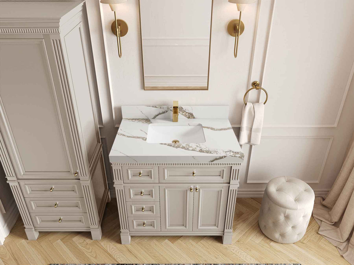 Paris 36 in. W x 22 in. D Center Sink Bathroom Vanity