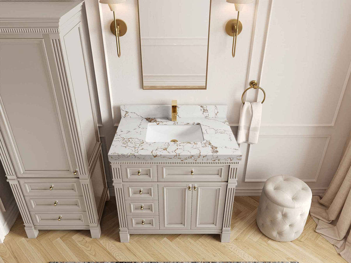 Paris 36 in. W x 22 in. D Center Sink Bathroom Vanity
