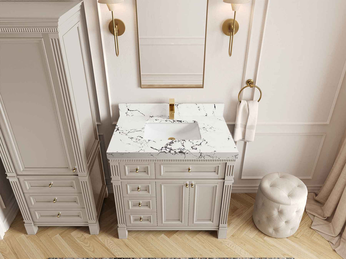 Paris 36 in. W x 22 in. D Center Sink Bathroom Vanity